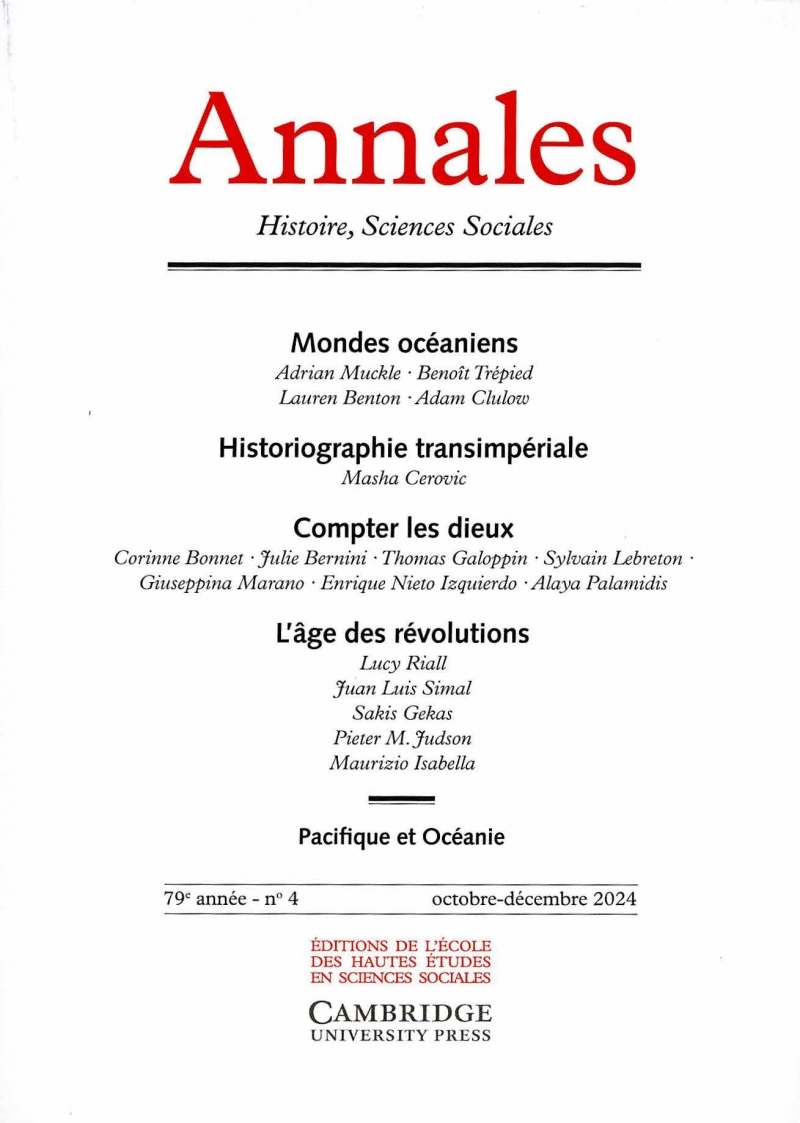 Annales. Histoire, Sciences sociales 4/2024