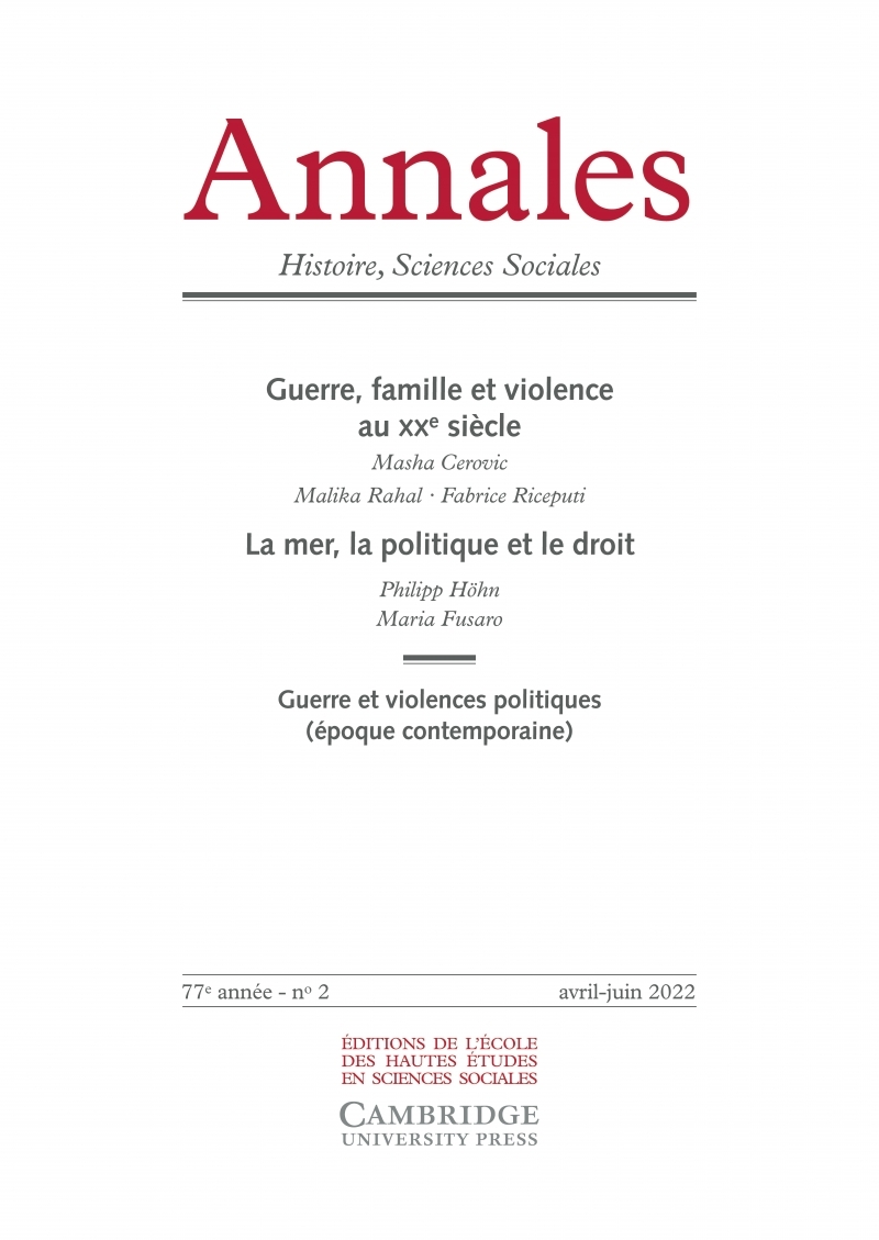 Annales. Histoire Sciences Sociales, n°2/2022