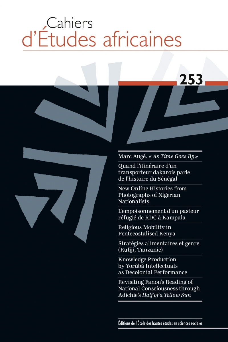 Cahiers d’Études africaines n°253 - Varia
