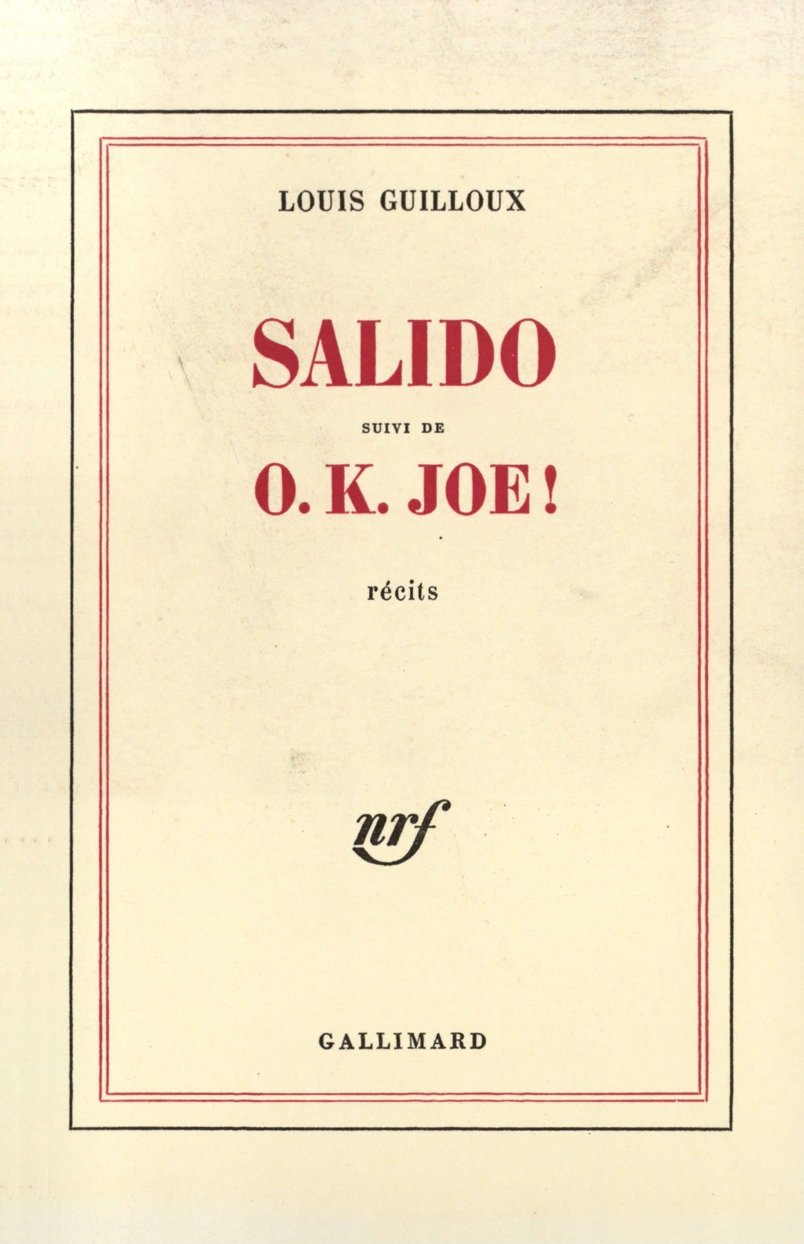 Salido / O.K., Joe !