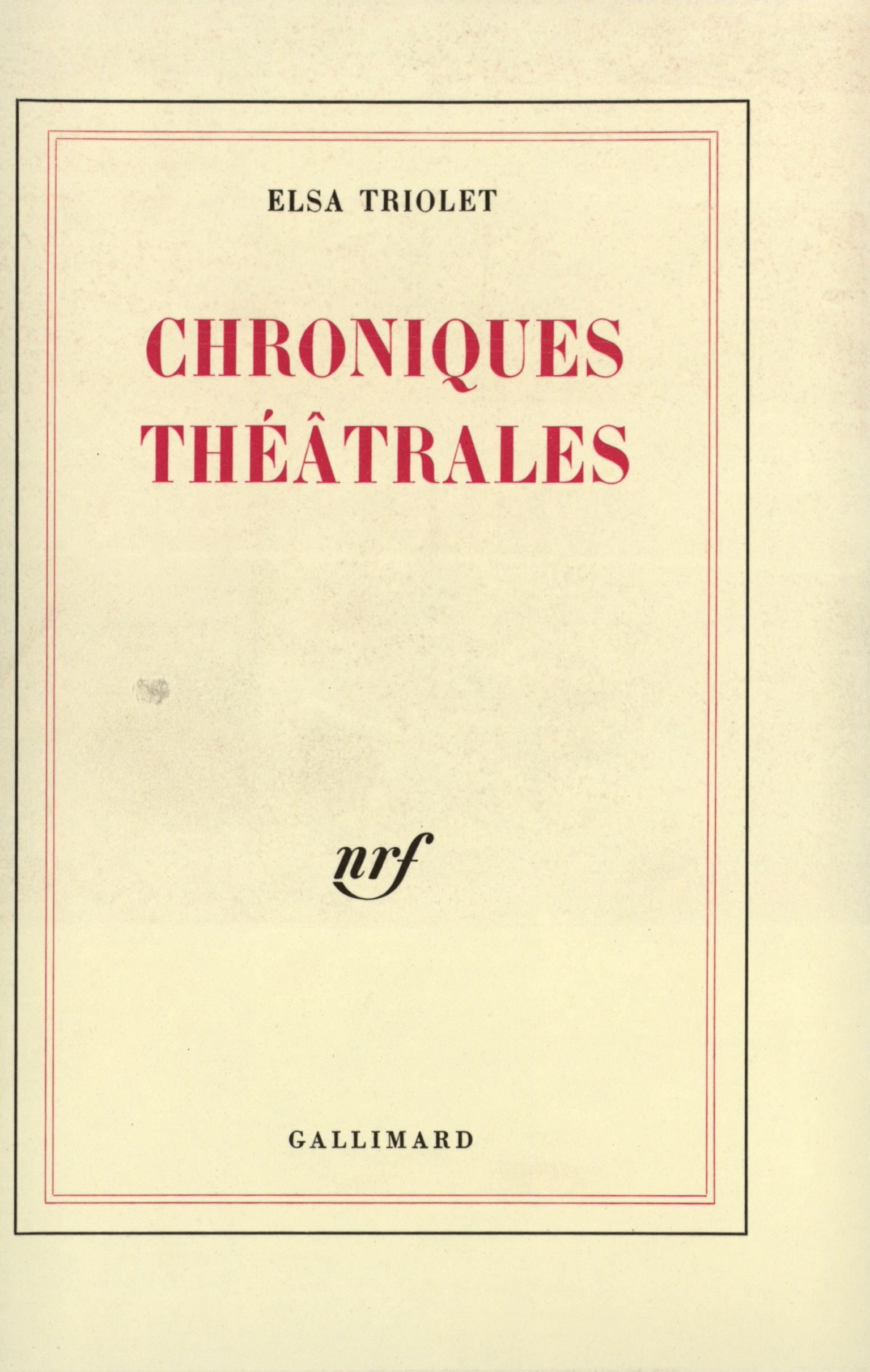 Chroniques théâtrales
