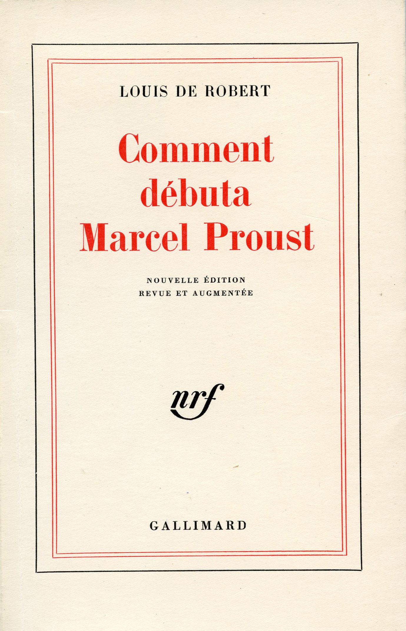 COMMENT DEBUTA MARCEL PROUST