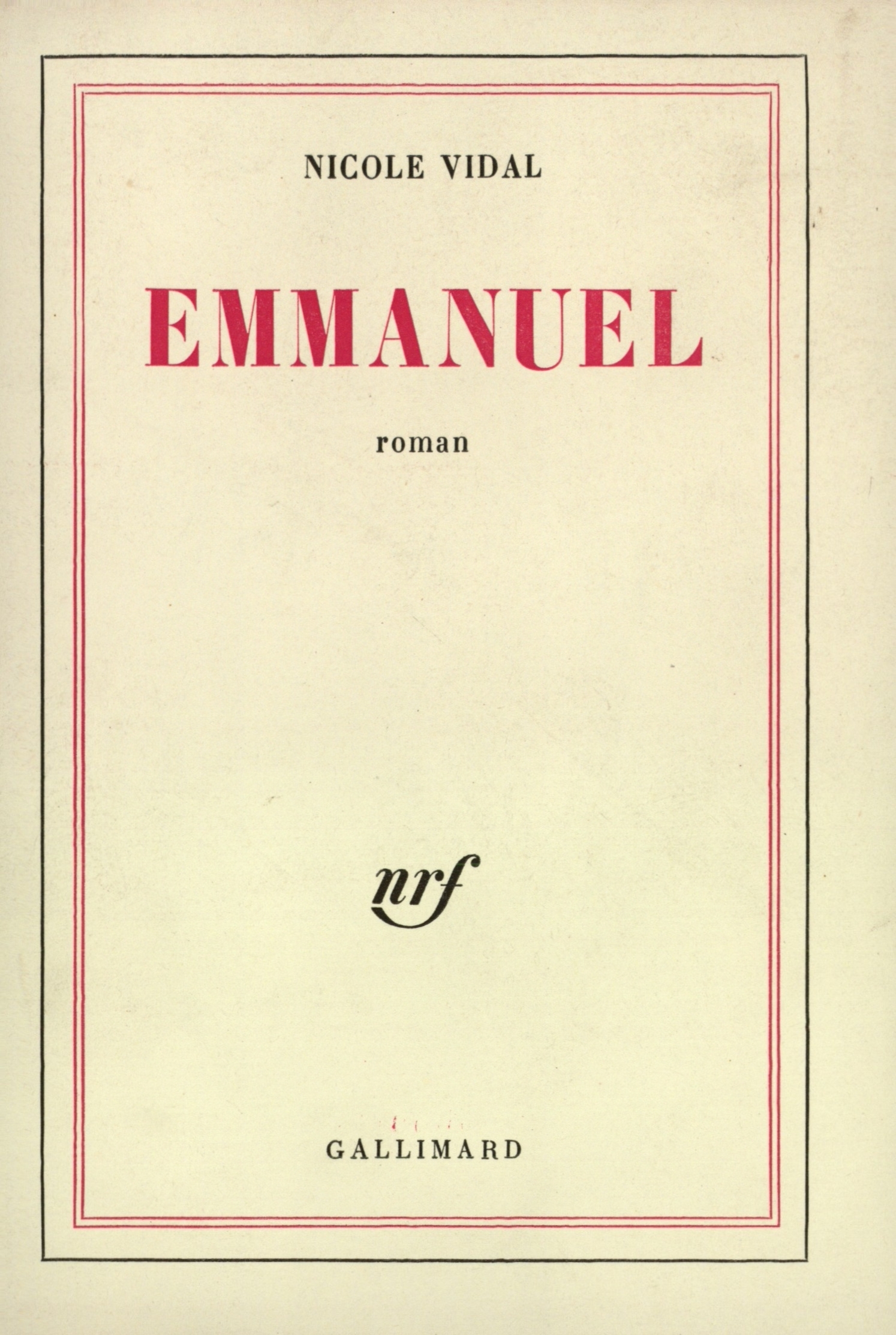 EMMANUEL OU LE LIVRE DE L'HOMME