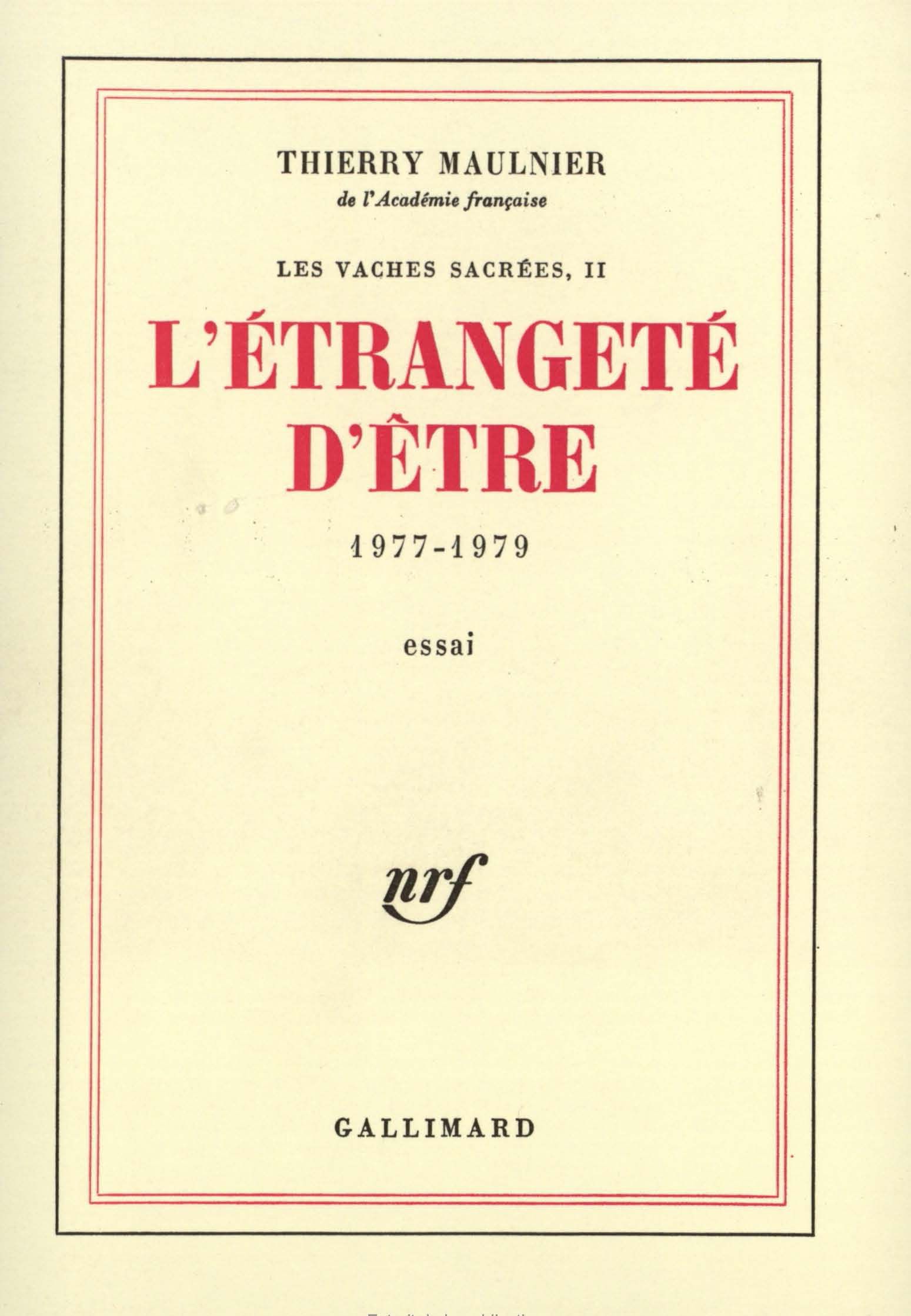 L'étrangeté d'être