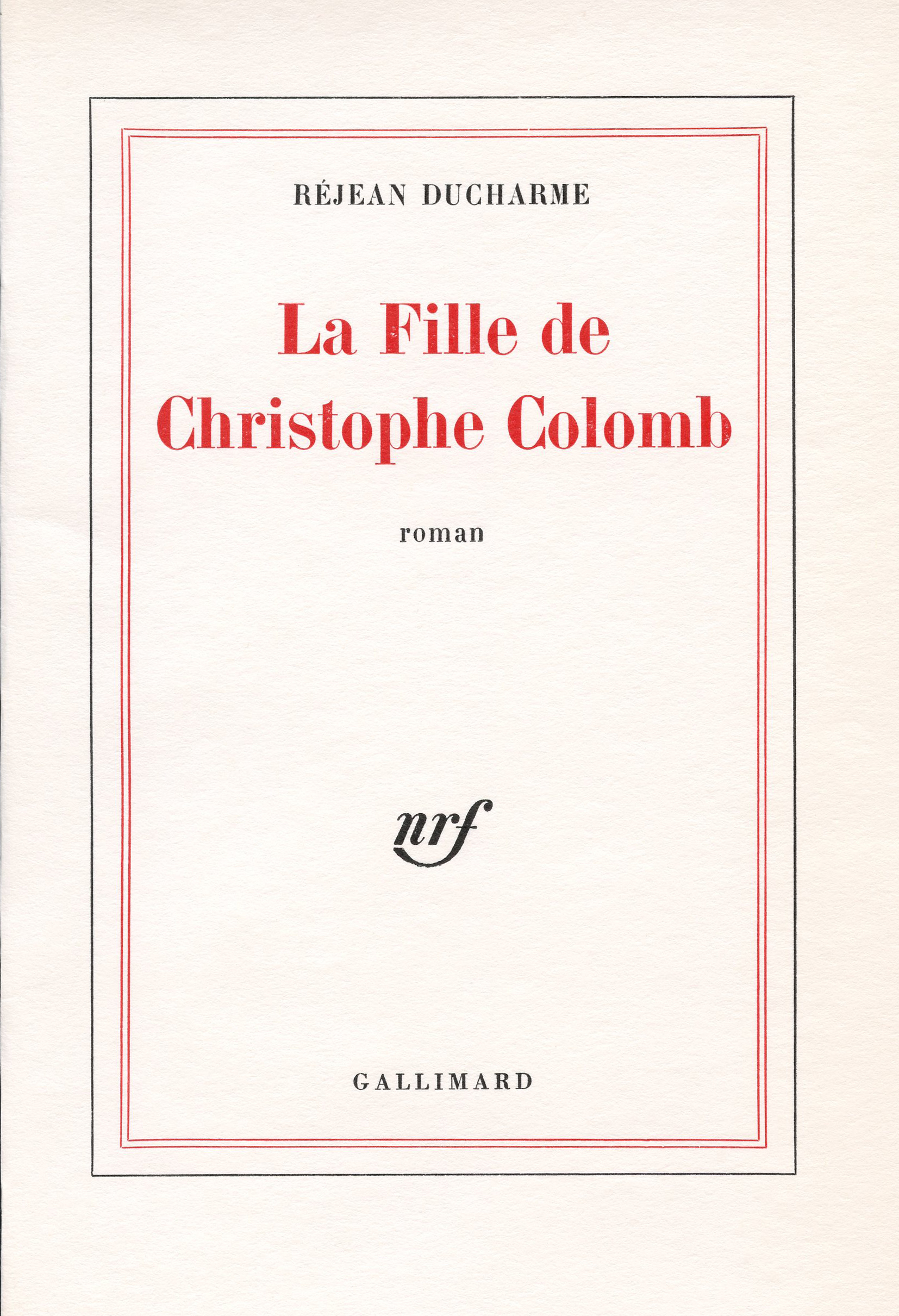 La Fille de Christophe Colomb