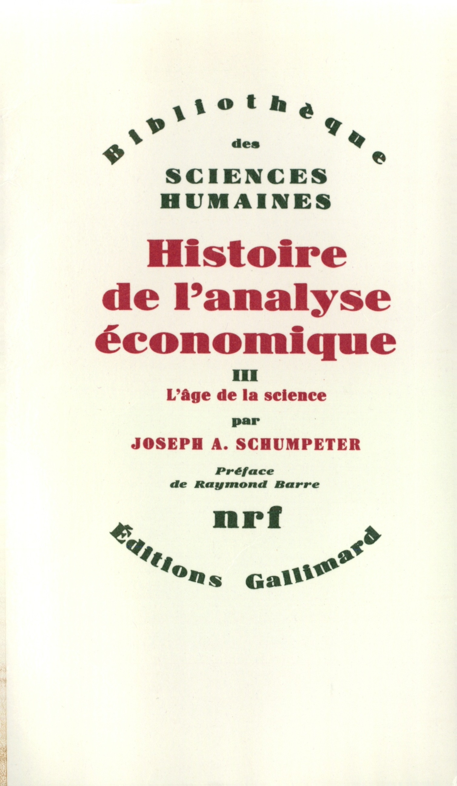 HISTOIRE DE L'ANALYSE ECONOMIQUE