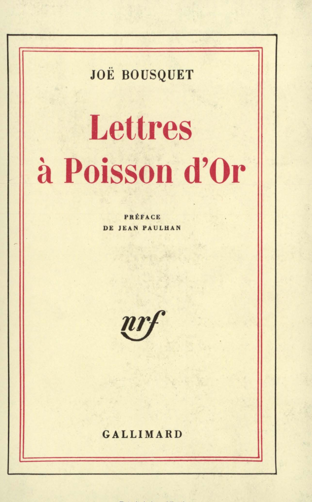 LETTRES A POISSON D'OR