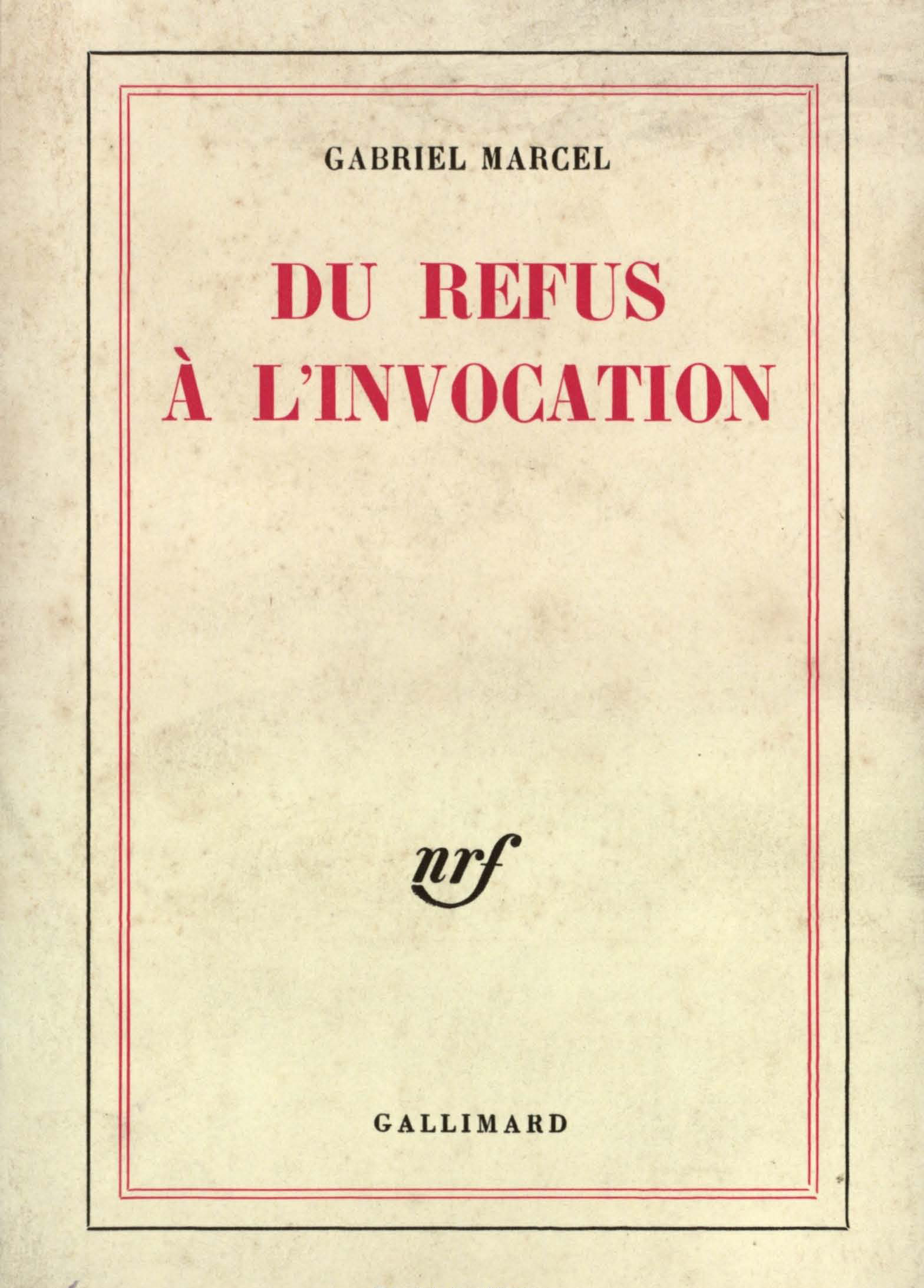 DU REFUS A L'INVOCATION