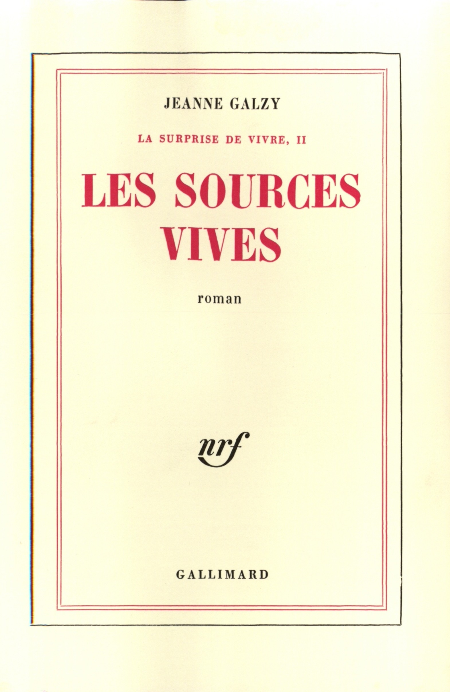 Les sources vives