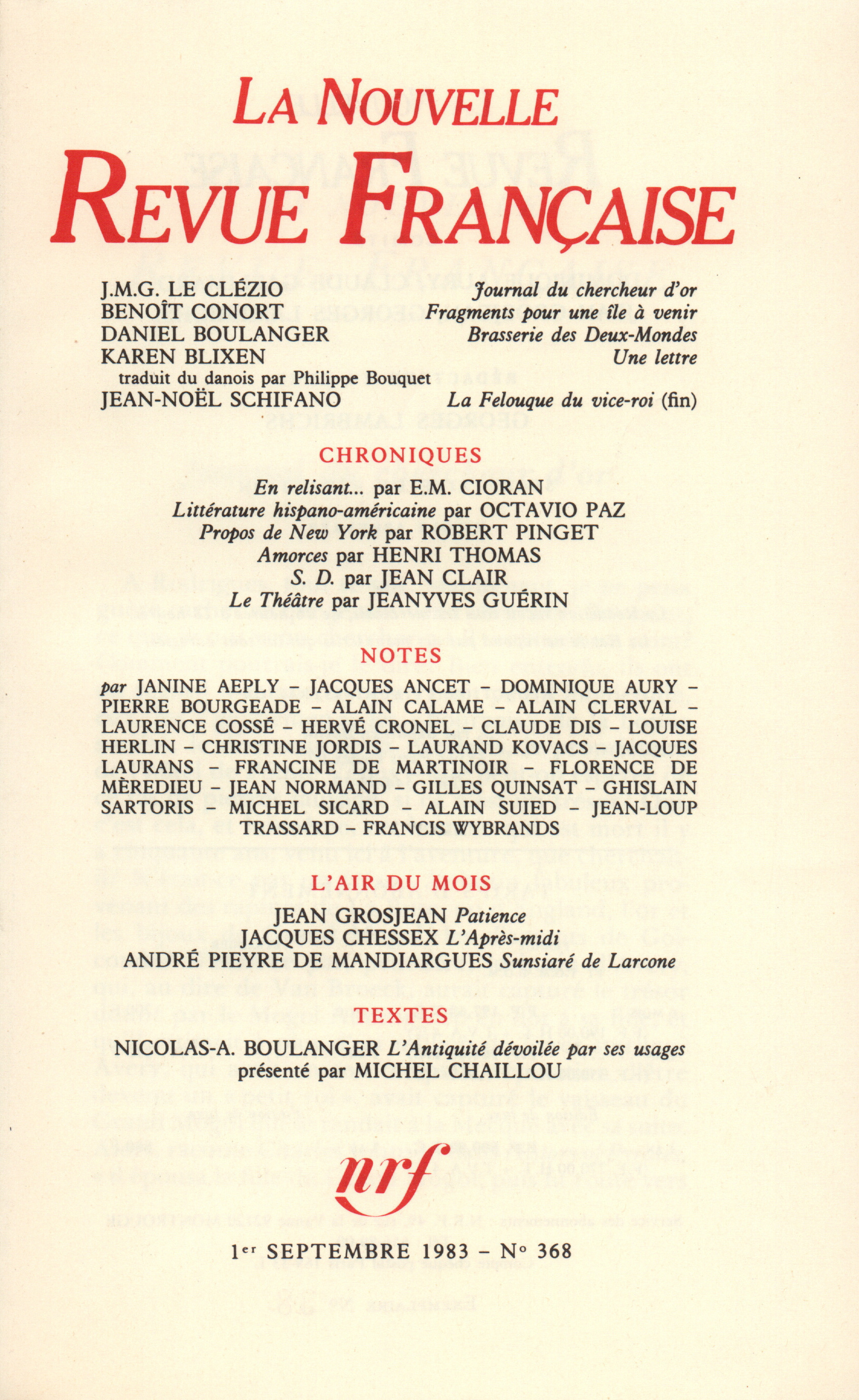La Nouvelle Revue Française
