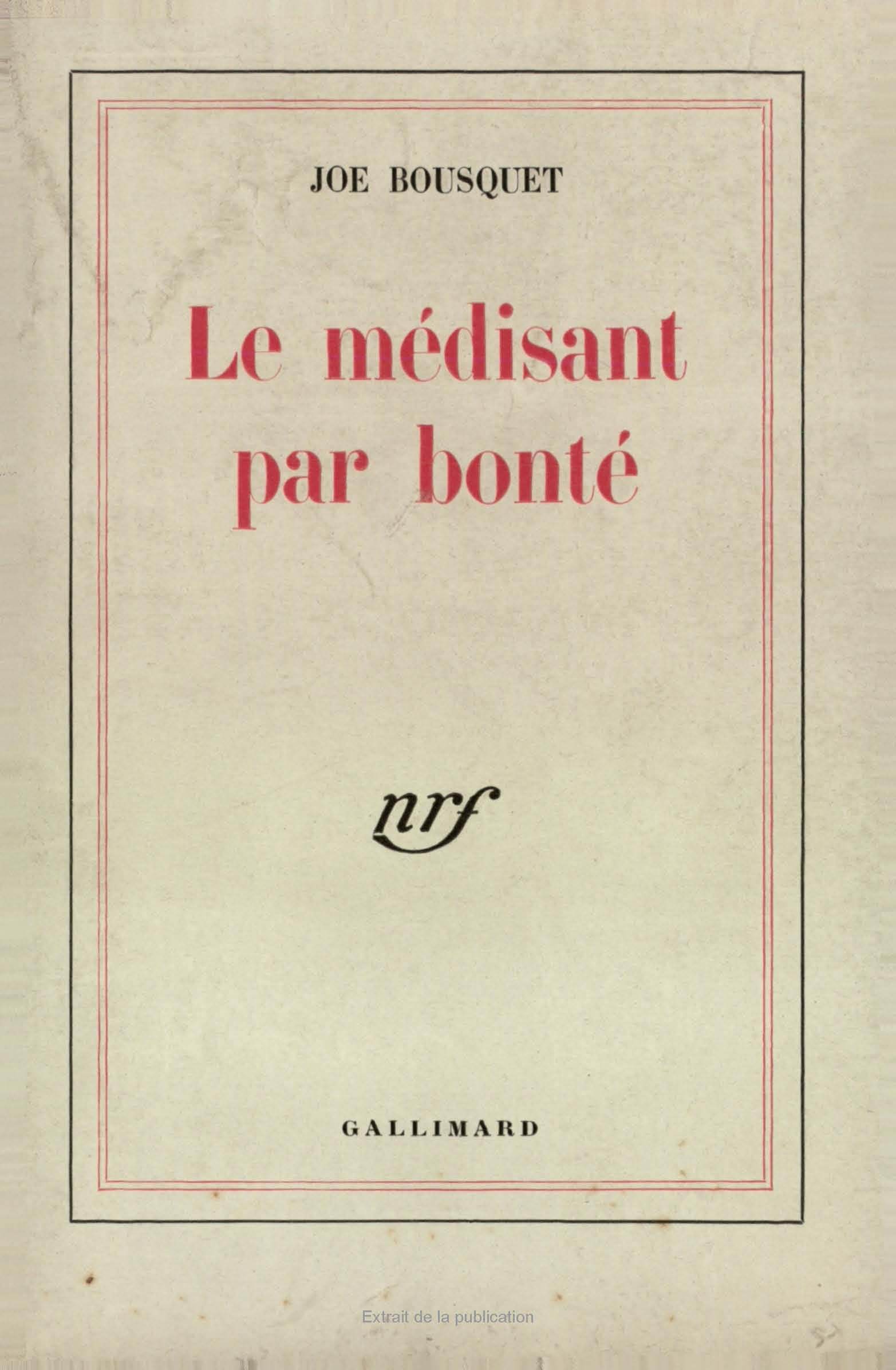 LE MEDISANT PAR BONTE