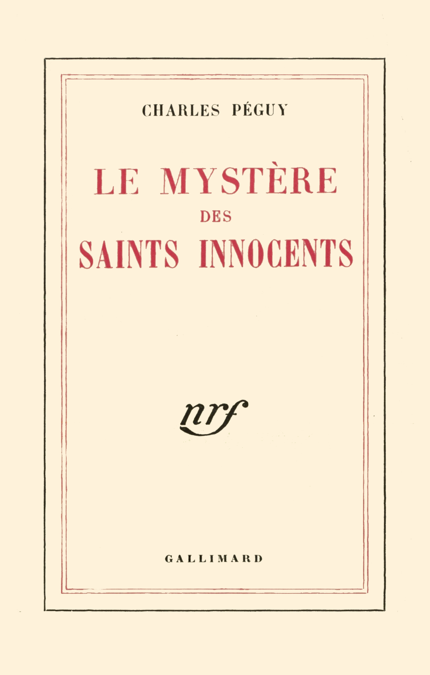LE MYSTERE DES SAINTS INNOCENTS