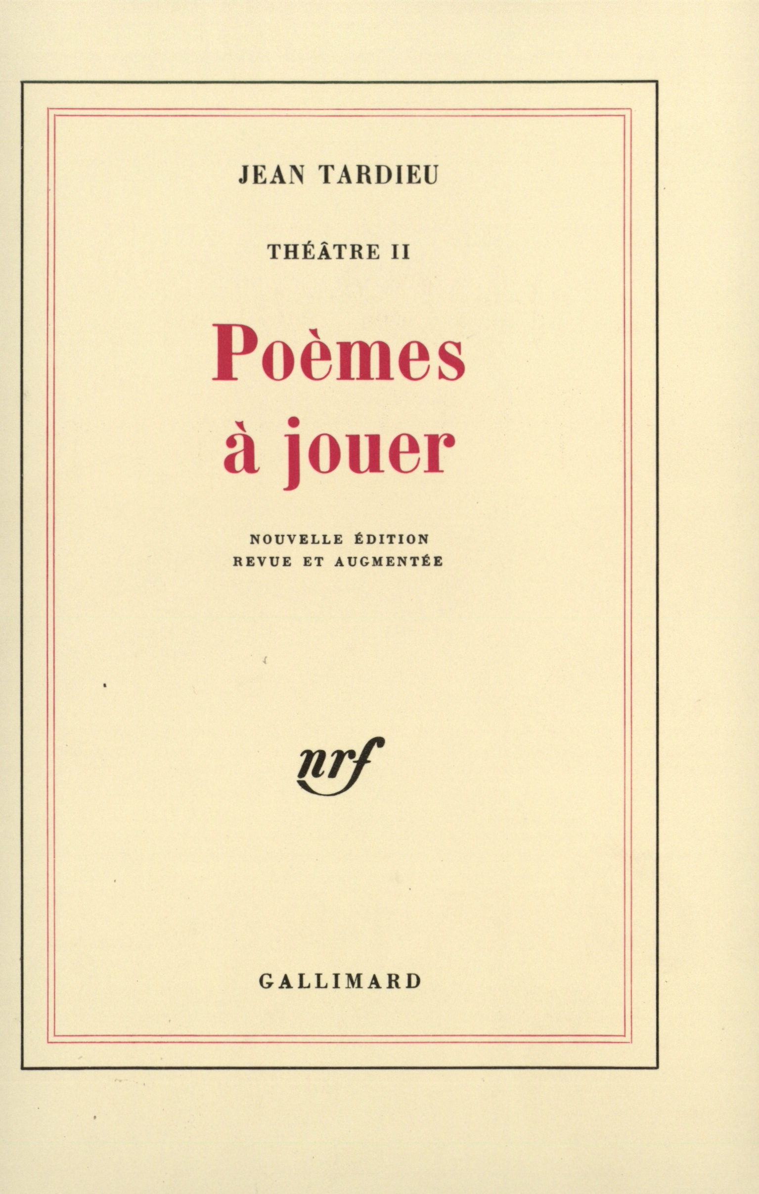 Poèmes à jouer