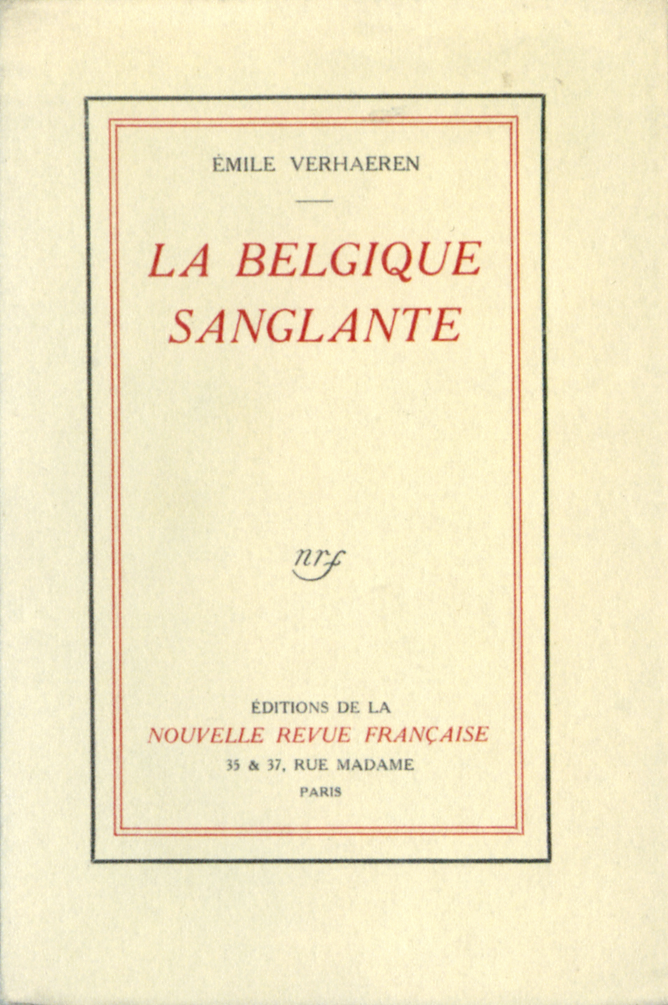 LA BELGIQUE SANGLANTE