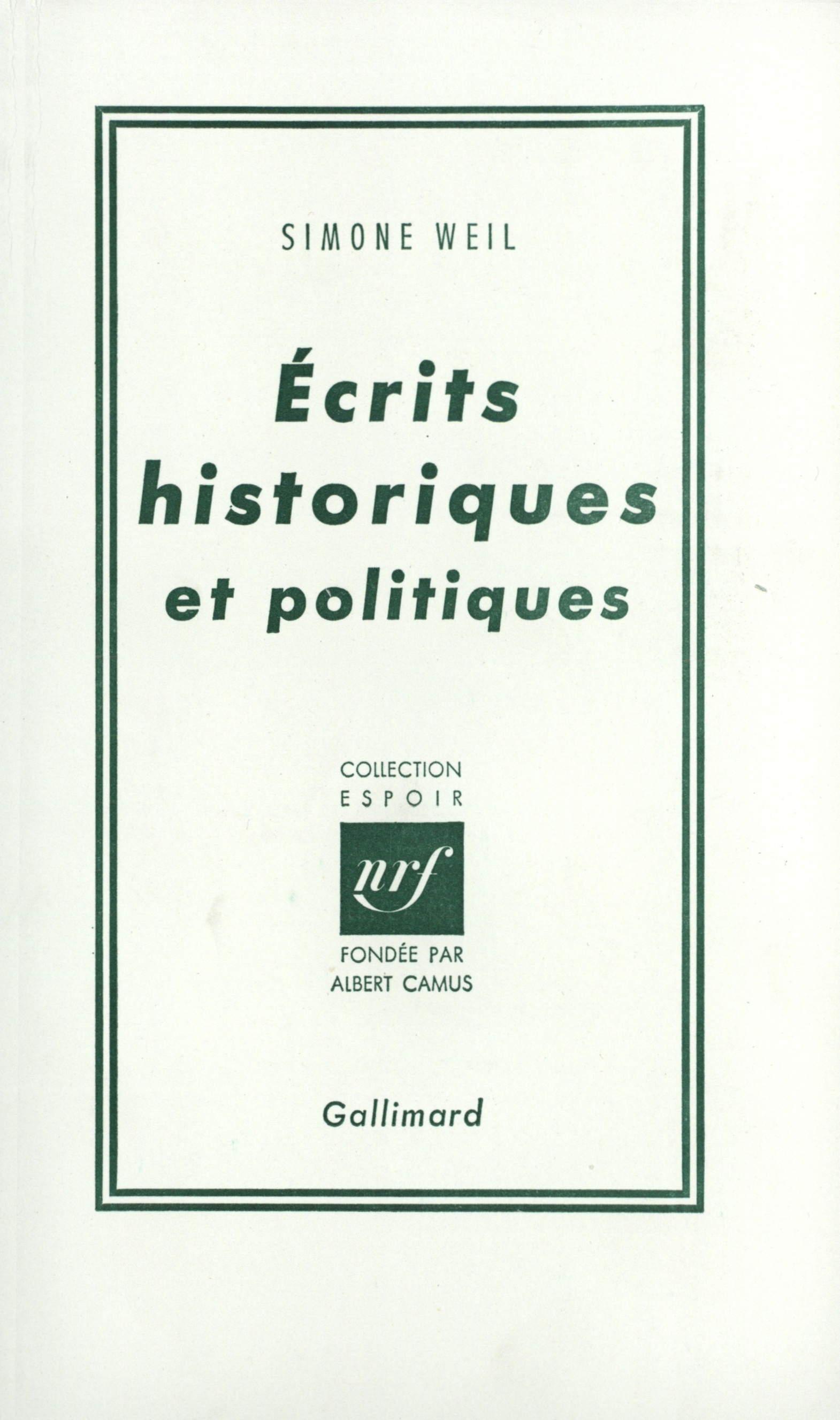 Écrits historiques et politiques