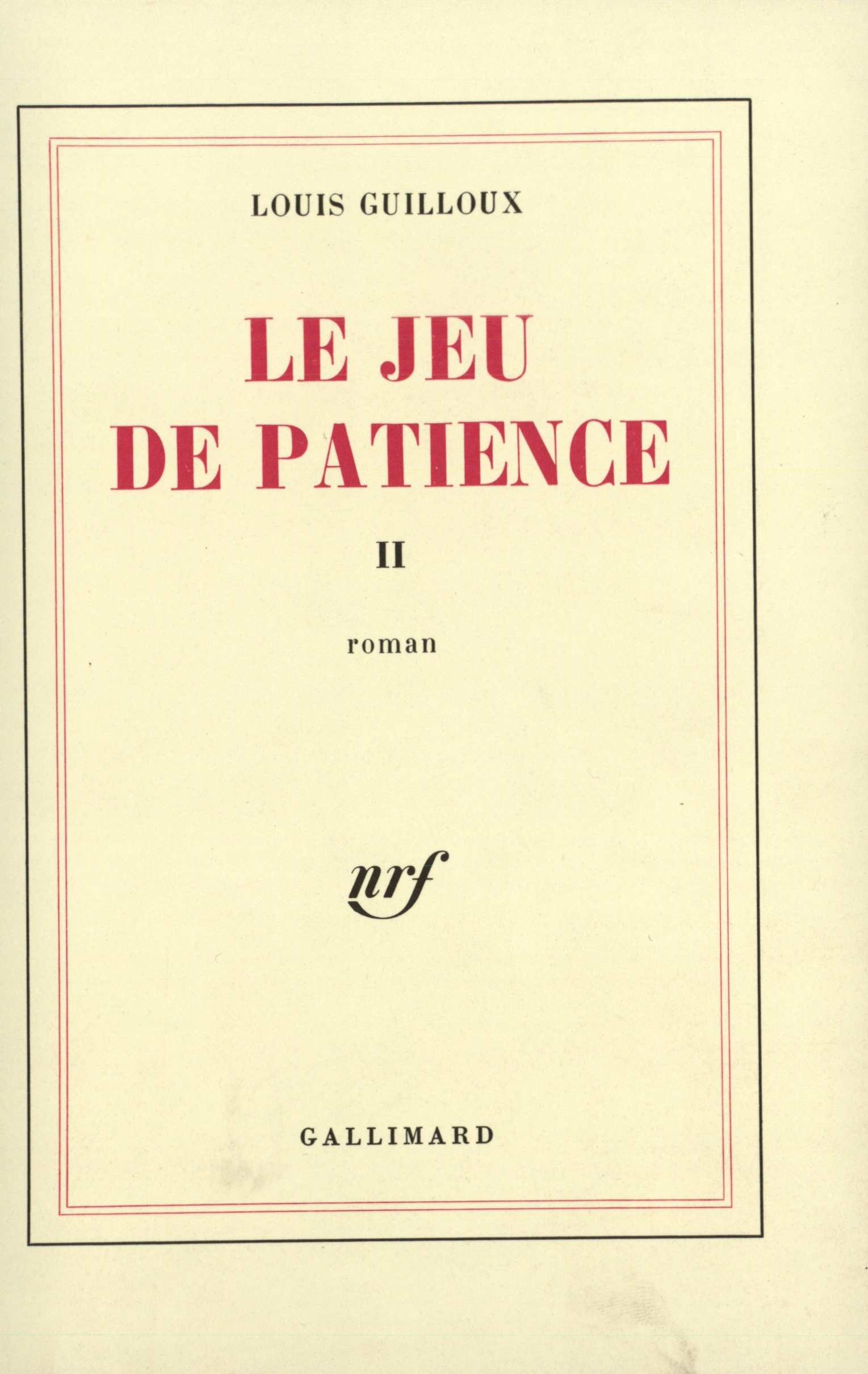 Le Jeu de patience