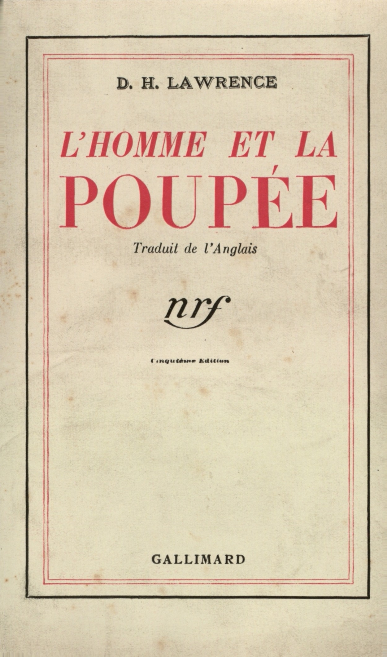 L'HOMME ET LA POUPEE