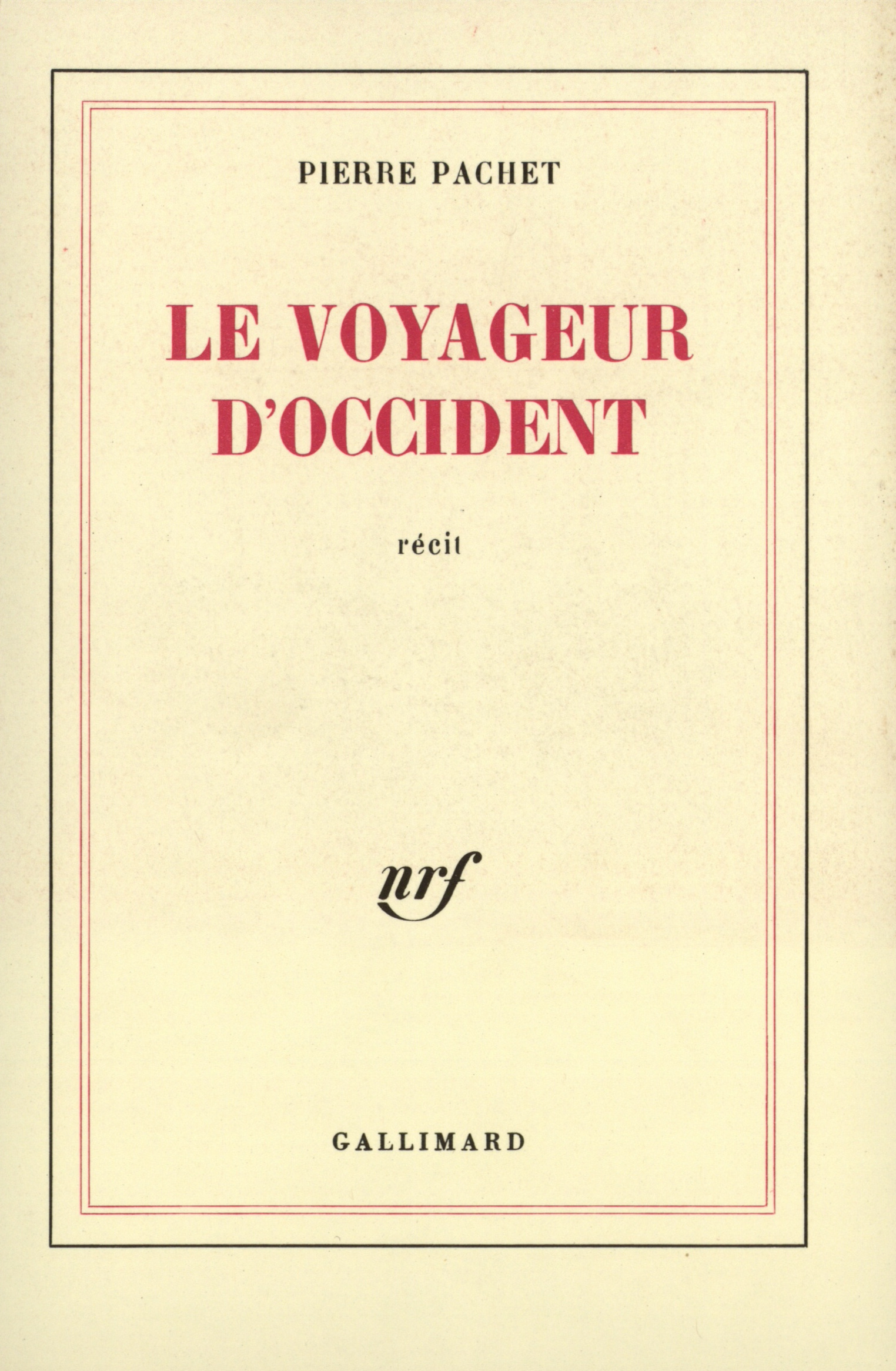 Le voyageur d'Occident