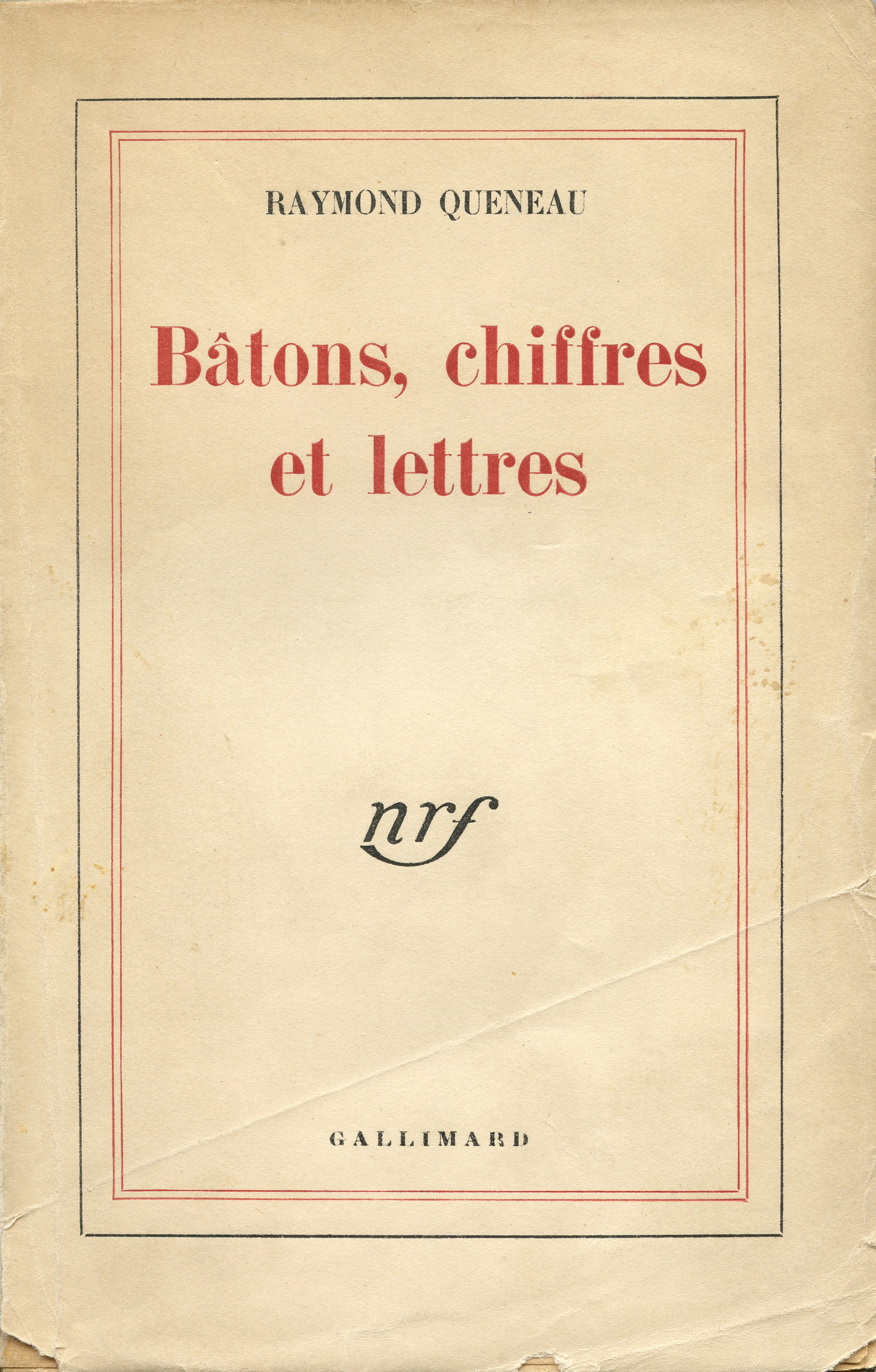 BATONS, CHIFFRES ET LETTRES