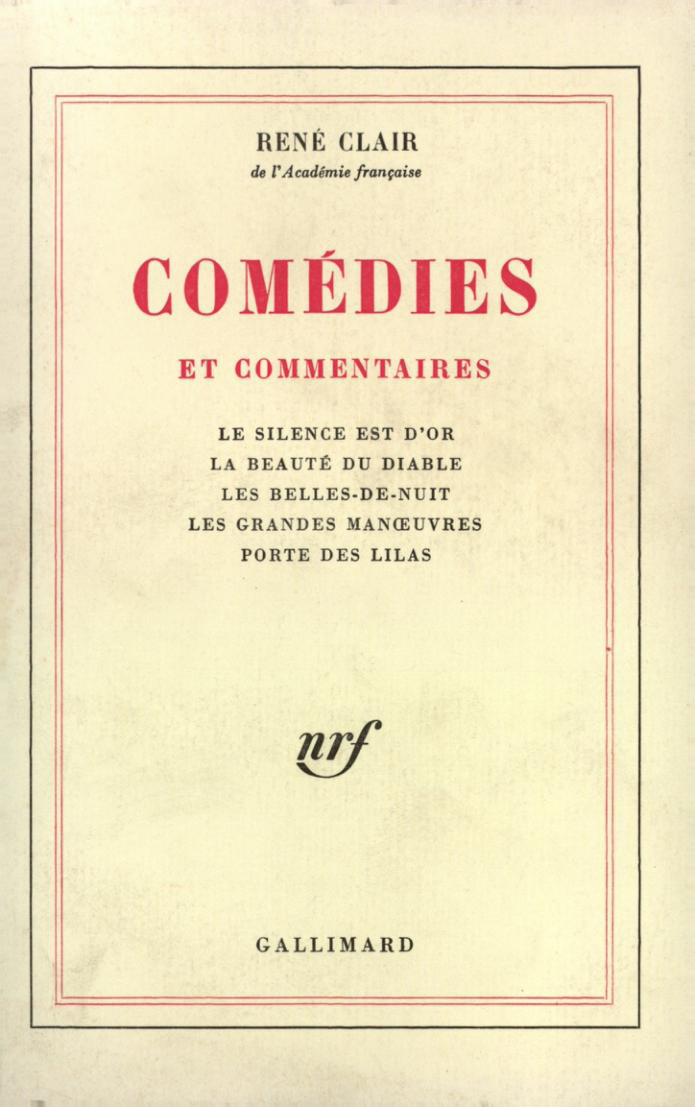 COMEDIES ET COMMENTAIRES