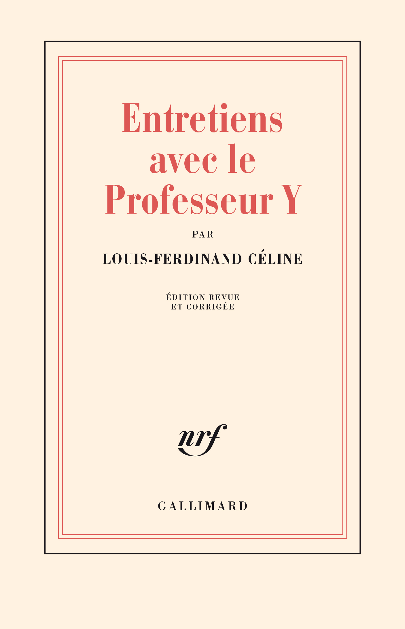Entretiens avec le Professeur Y