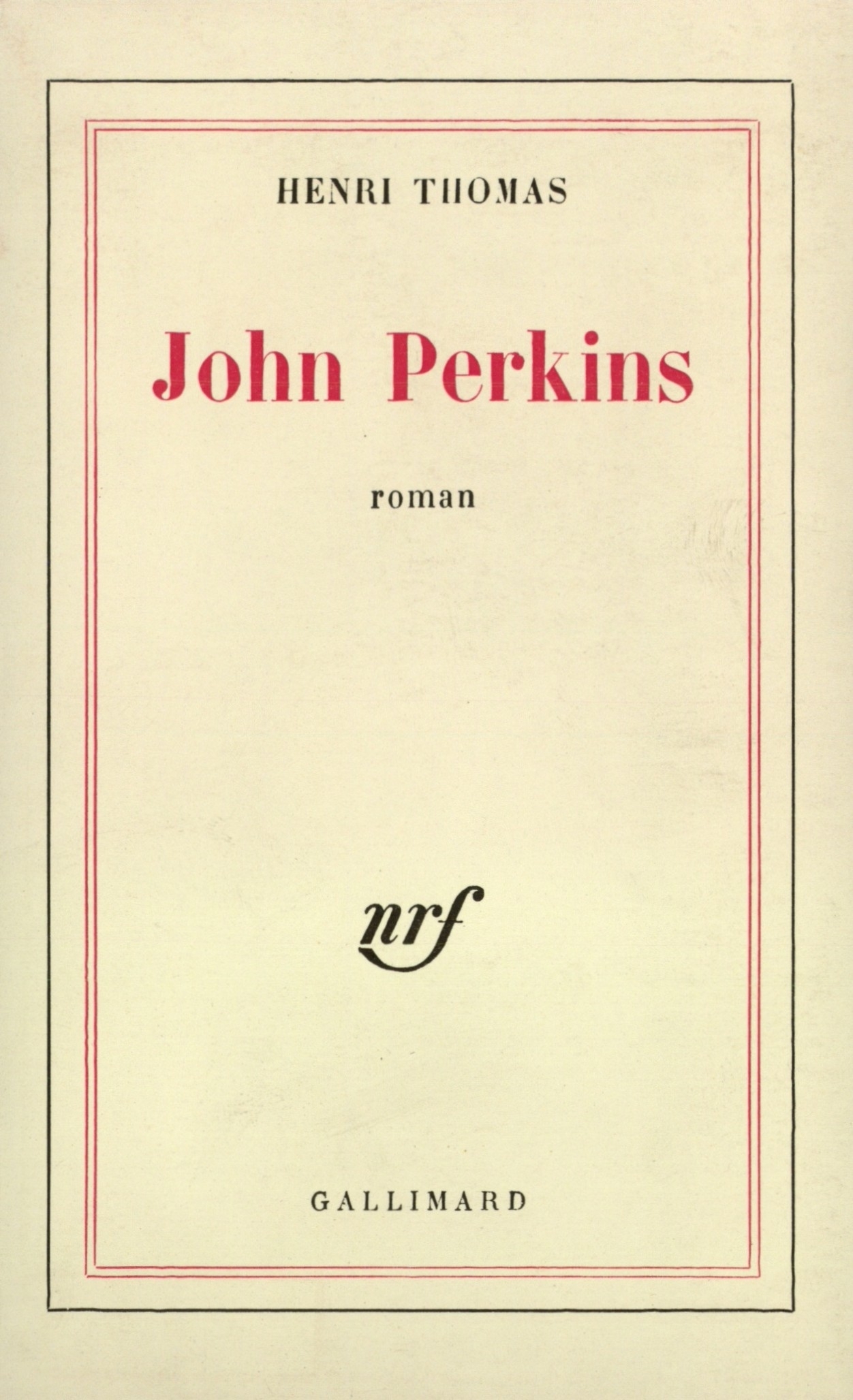 JOHN PERKINS / UN SCRUPULE