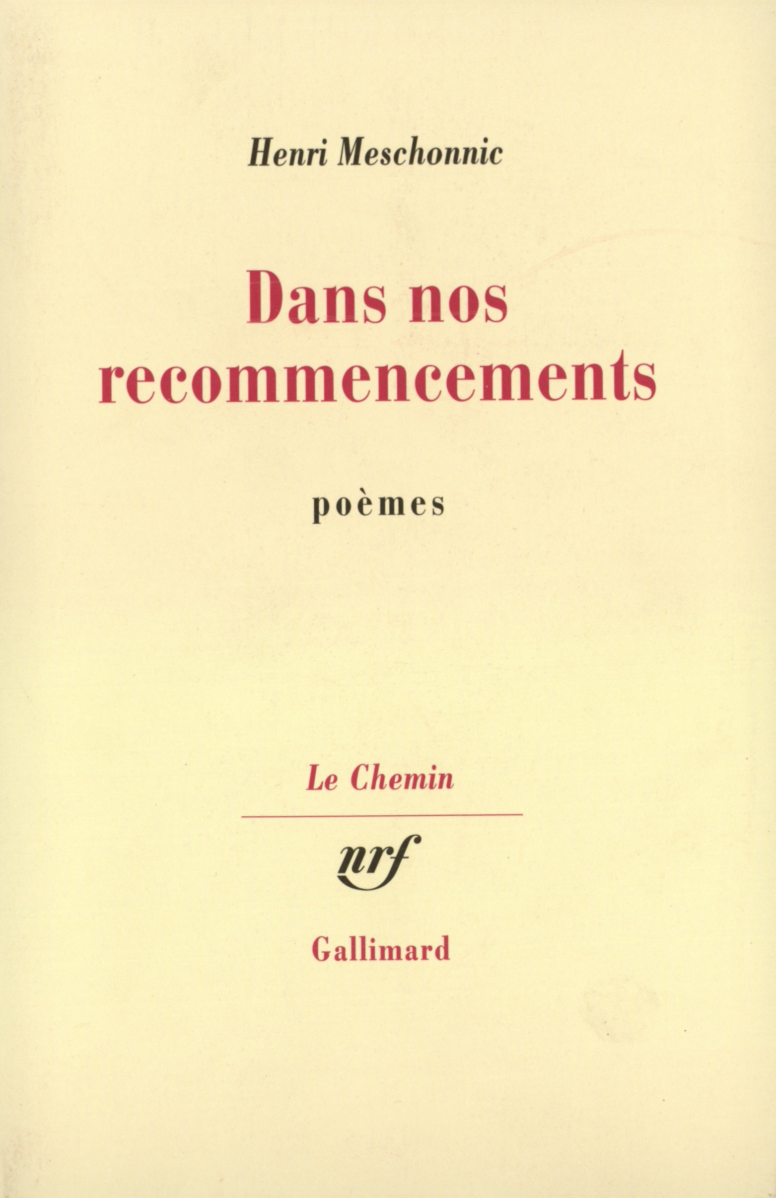Dans nos recommencements