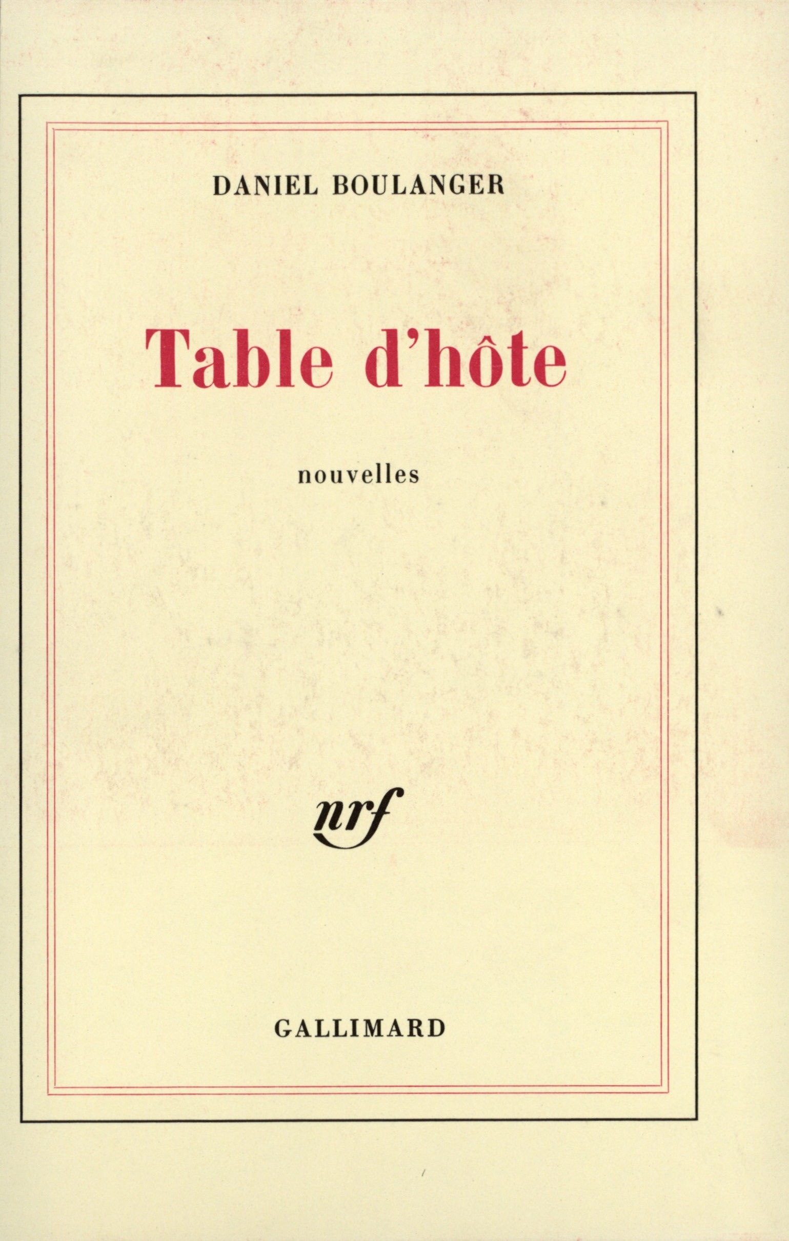 Table d'hôte