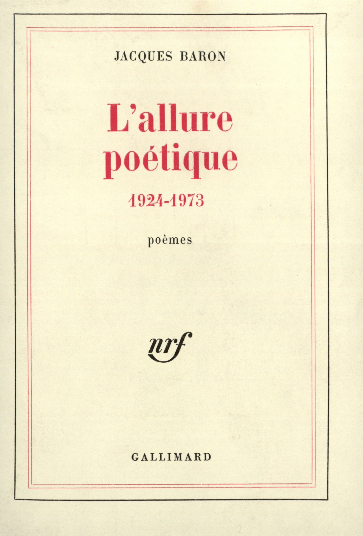L'Allure poétique