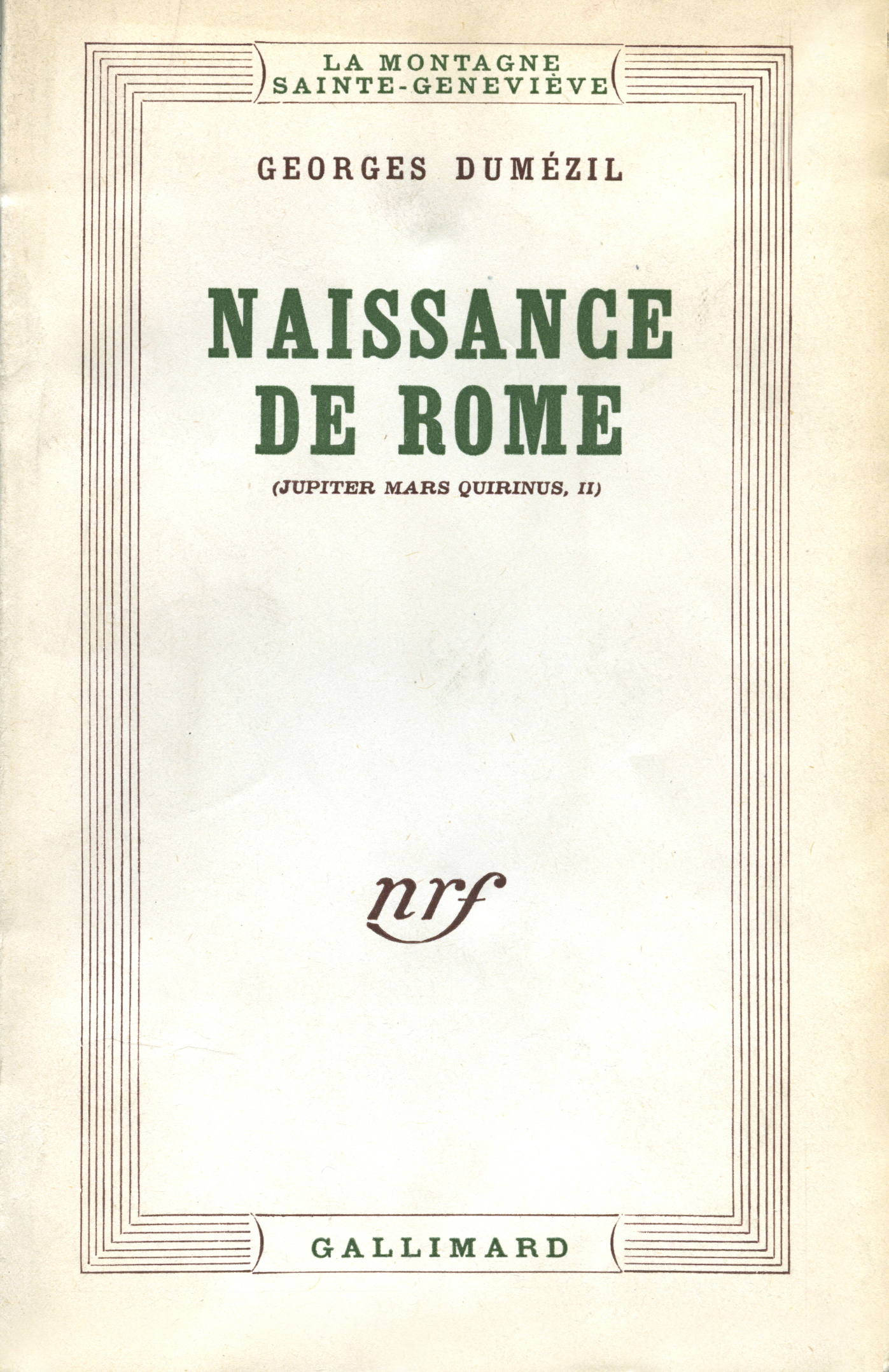 NAISSANCE DE ROME