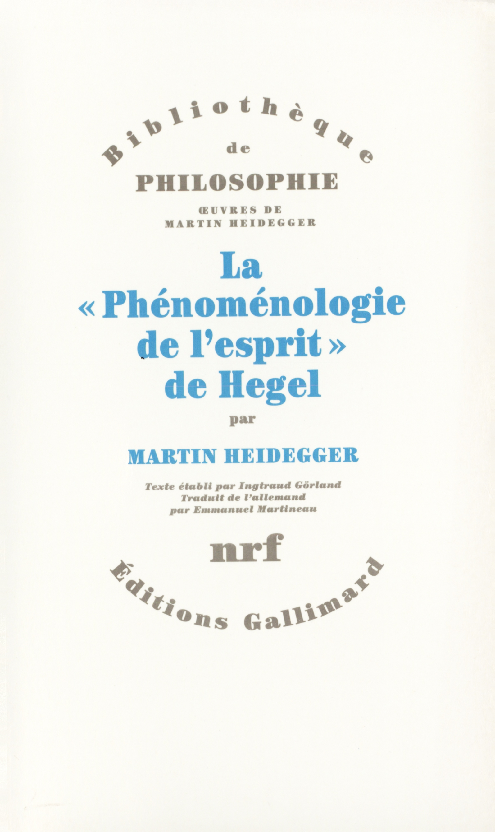 La "Phénoménologie de l'esprit" de Hegel