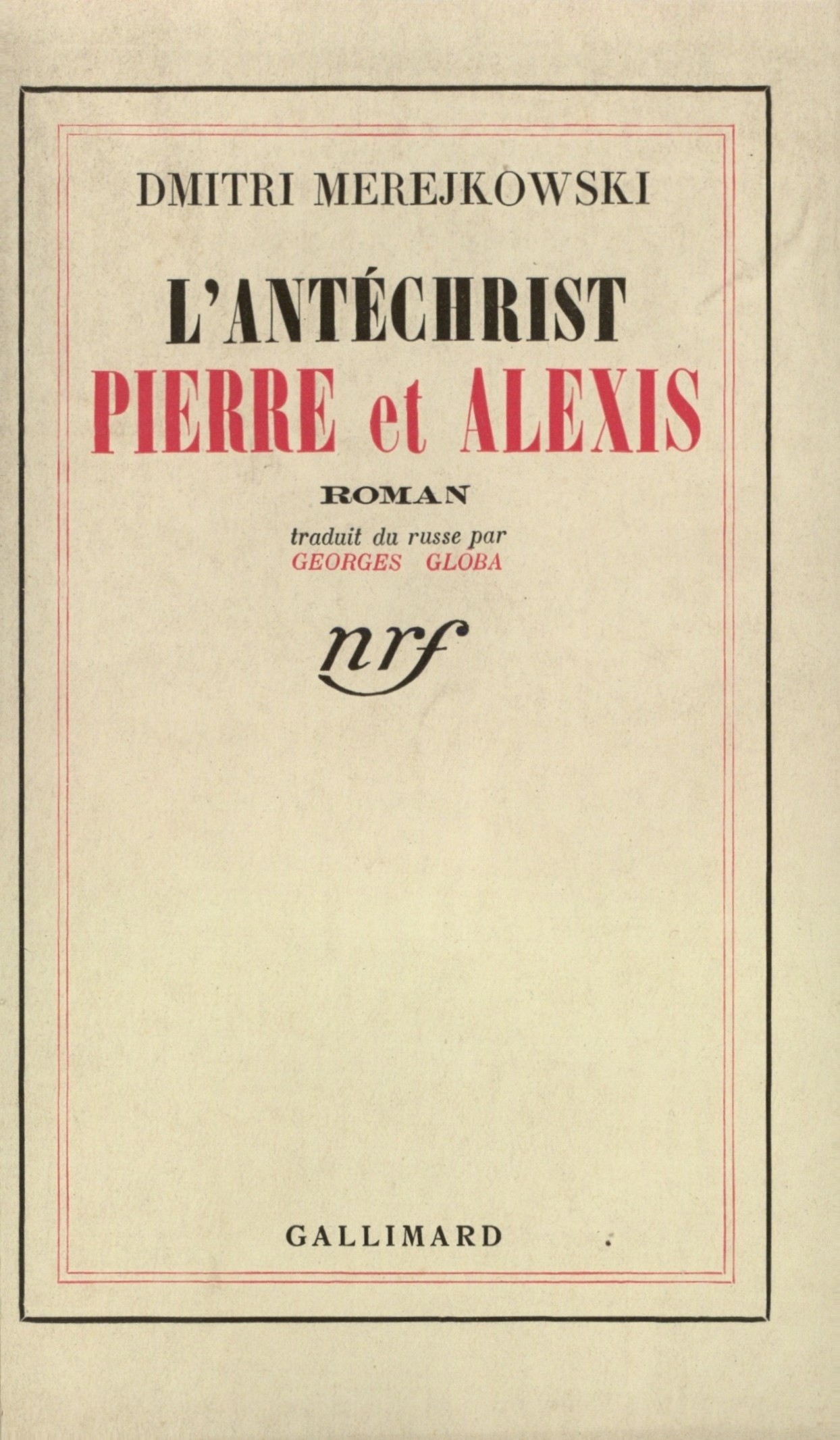 L'ANTECHRIST, PIERRE ET ALEXIS