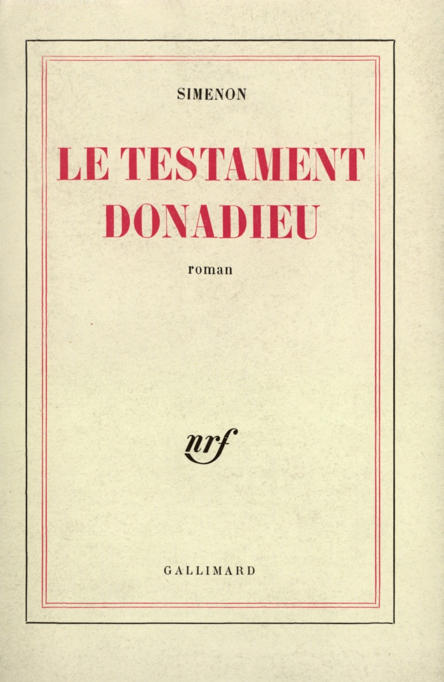 LE TESTAMENT DONADIEU