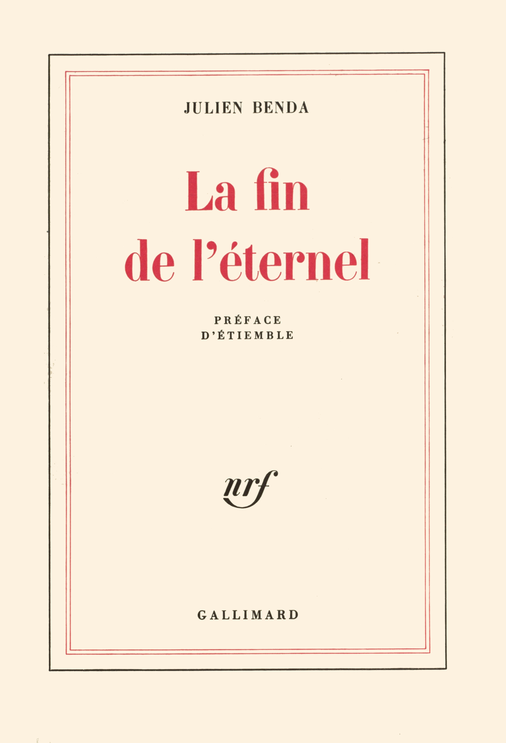 La Fin de l'éternel