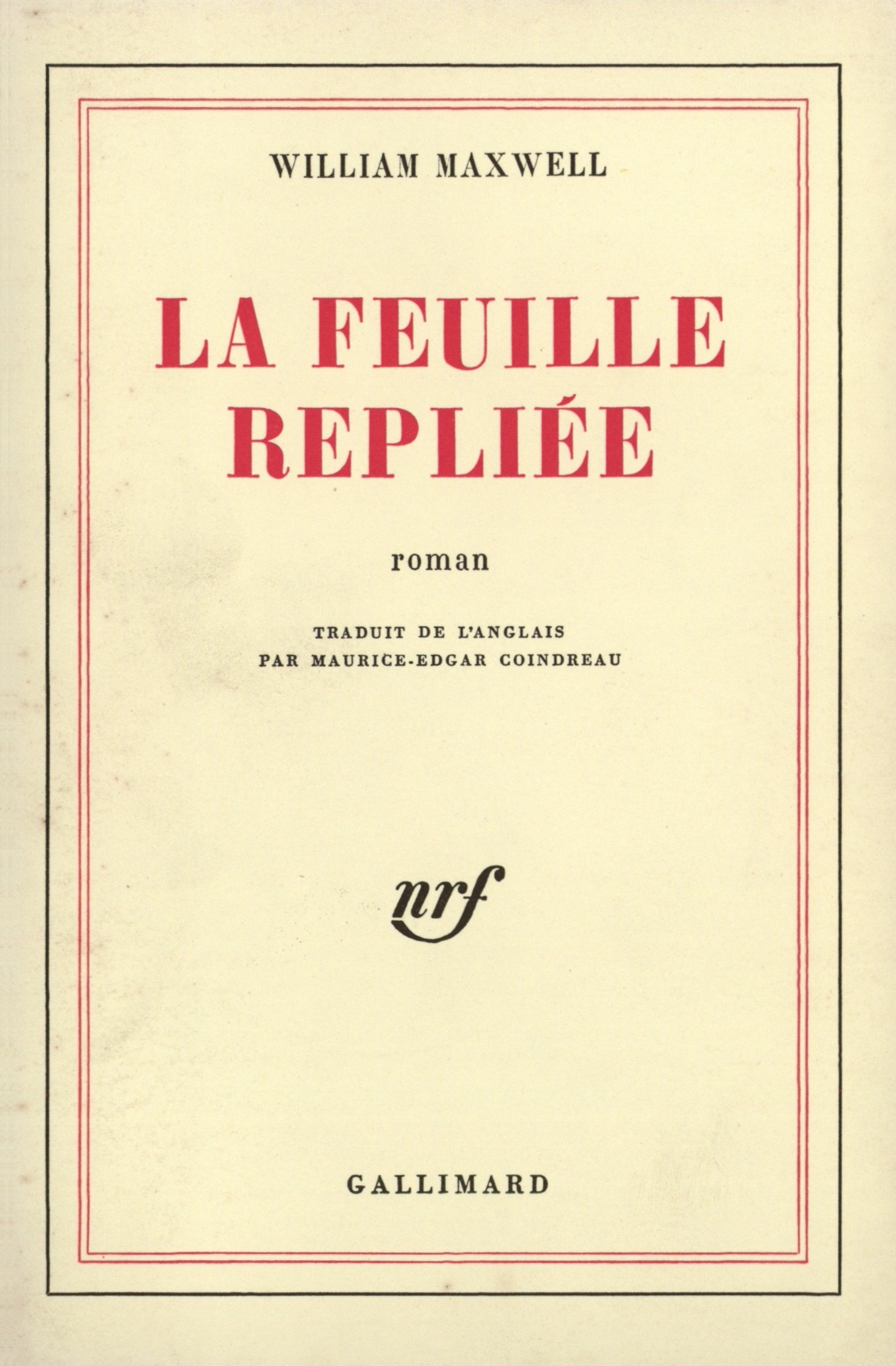LA FEUILLE REPLIEE