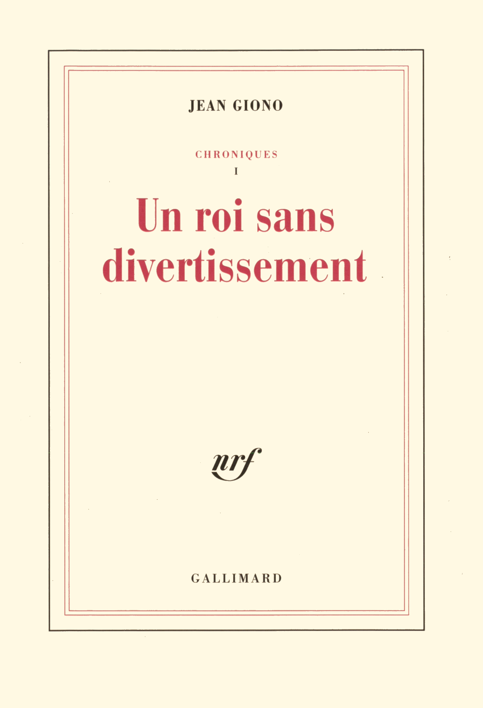 Un roi sans divertissement