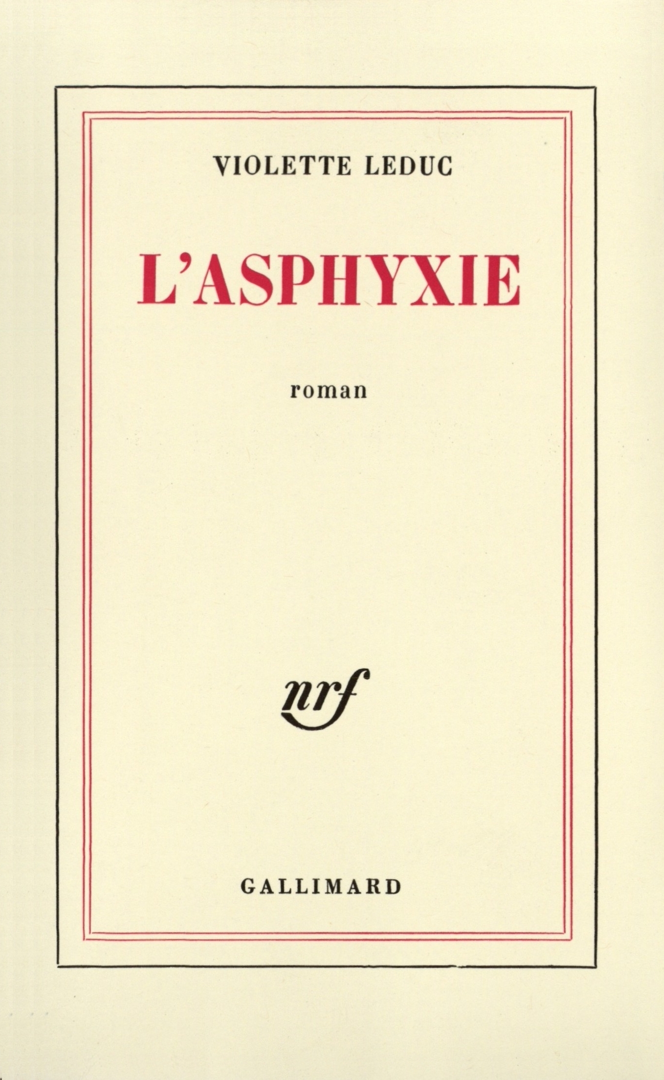L'ASPHYXIE
