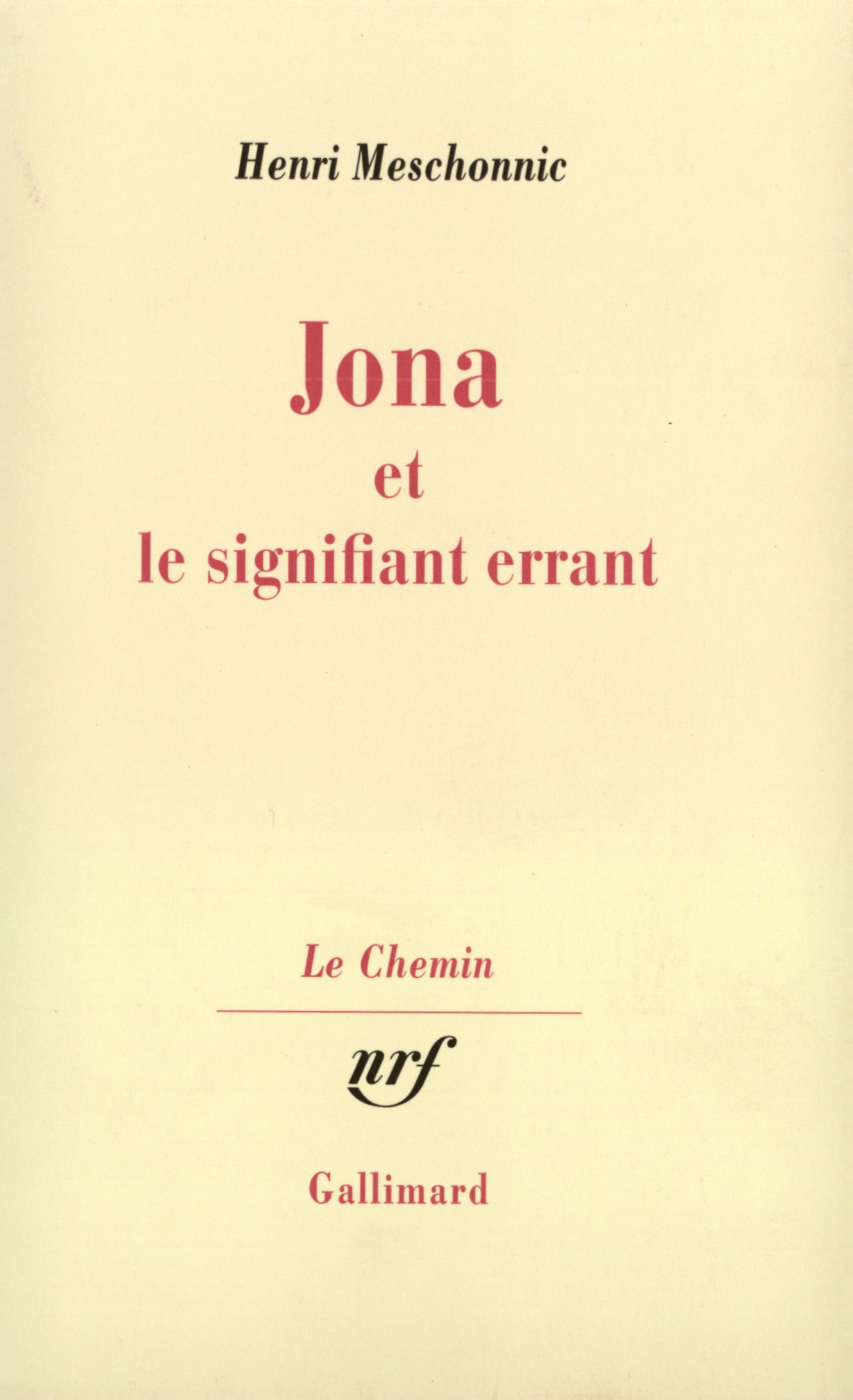 Jona et le signifiant errant