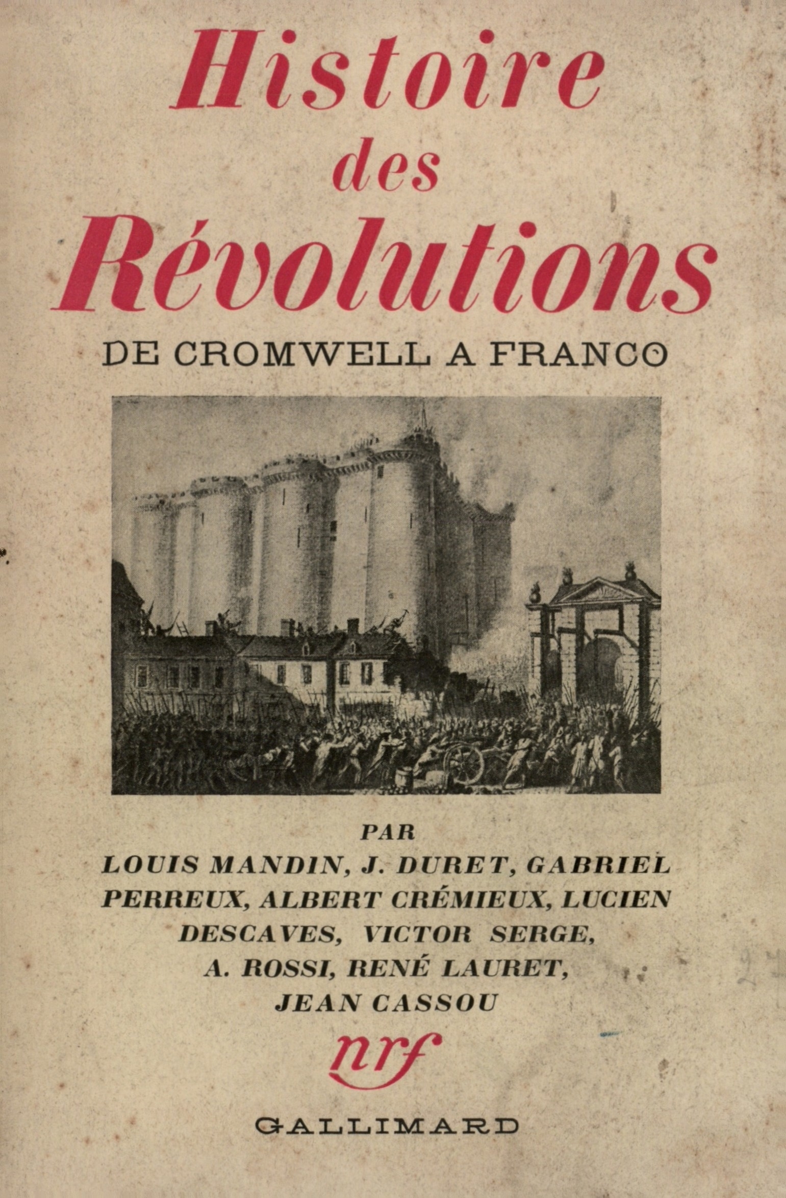 HISTOIRE DES REVOLUTIONS DE CROMWELL A FRANCO