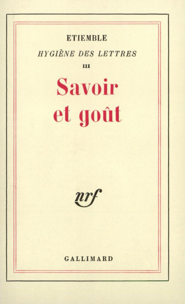 Savoir et goût