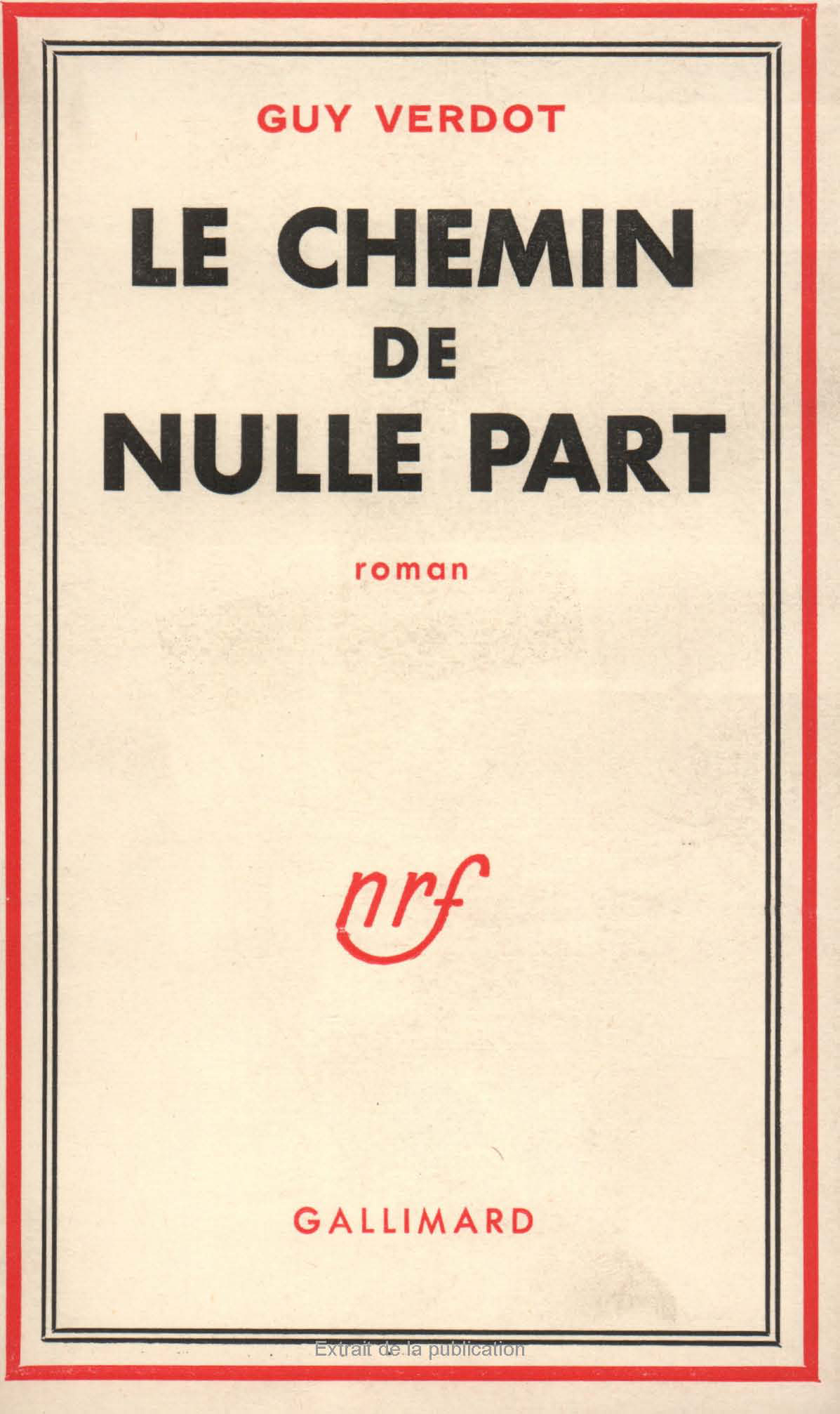 Le Chemin de nulle part