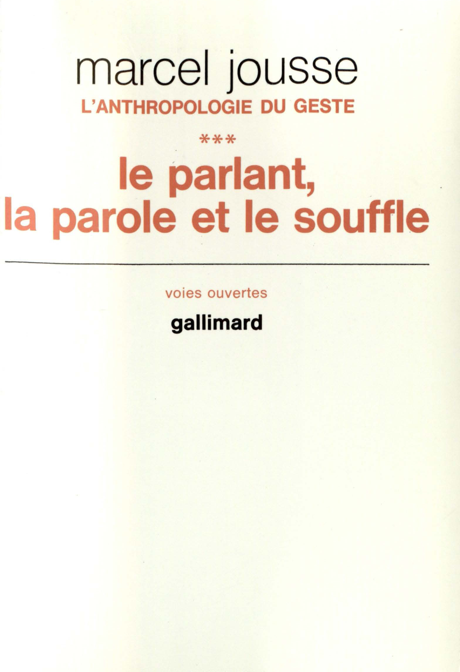 Le parlant, la parole et le souffle