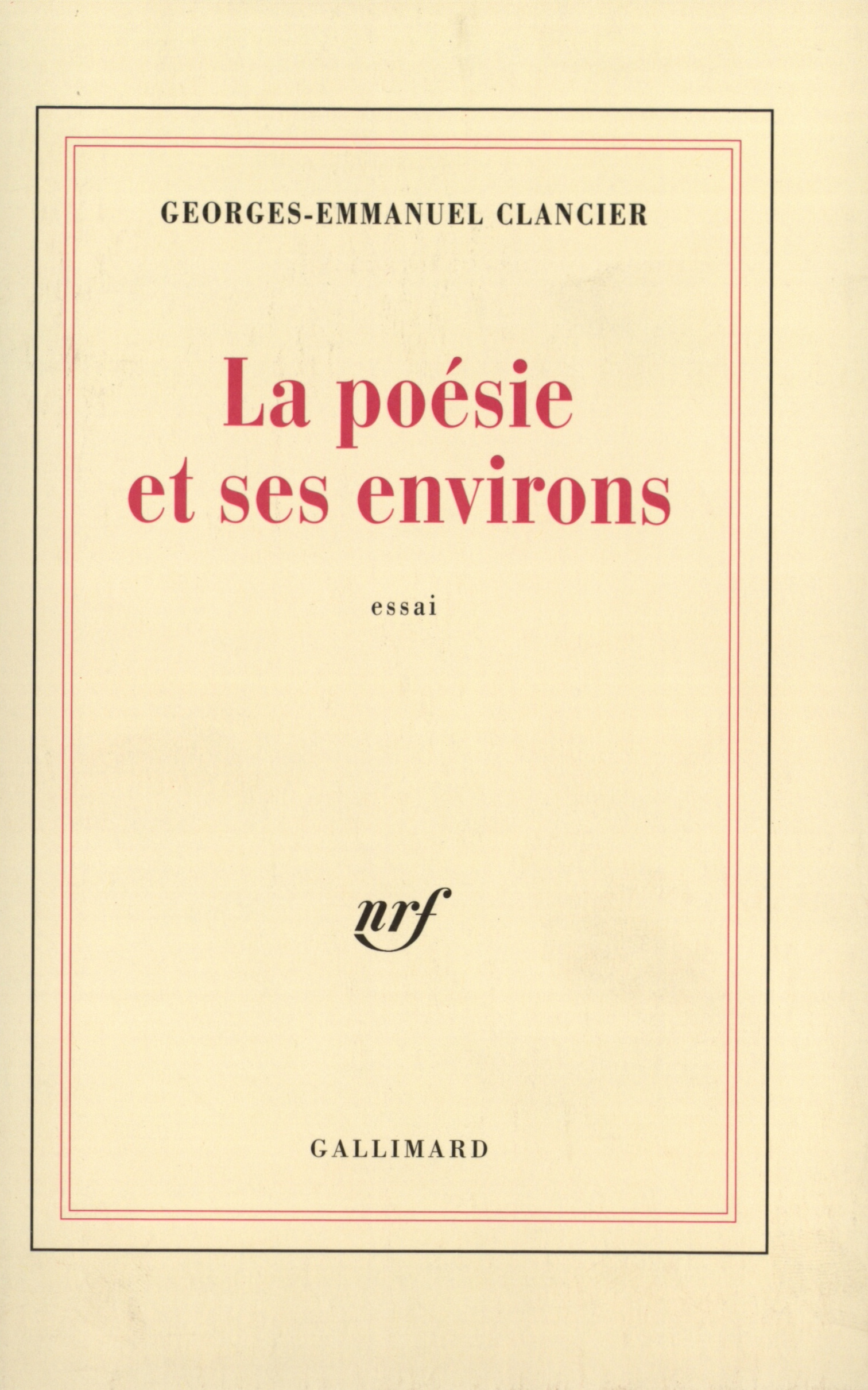 La Poésie et ses environs