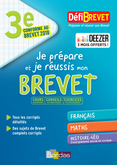 DéfiBrevet - Je prépare et je réussis mon BREVET 3e