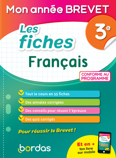Mon Année Brevet - Les fiches Français 3e