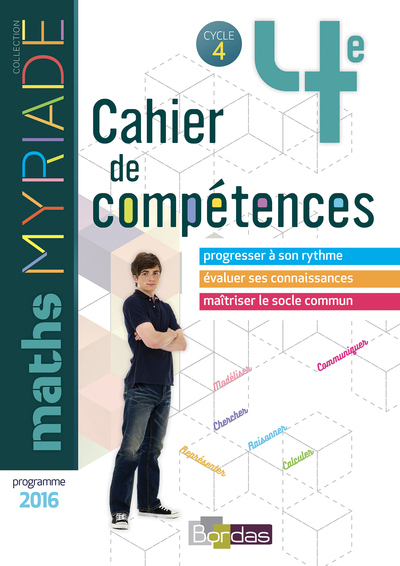 Myriade Mathématiques 4e 2018 Cahier de compétences élève