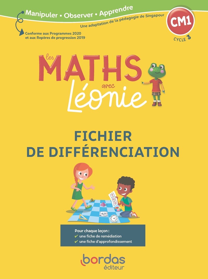Les maths avec Léonie - CM1 - 2022 - Fichier de différenciation photocopiable