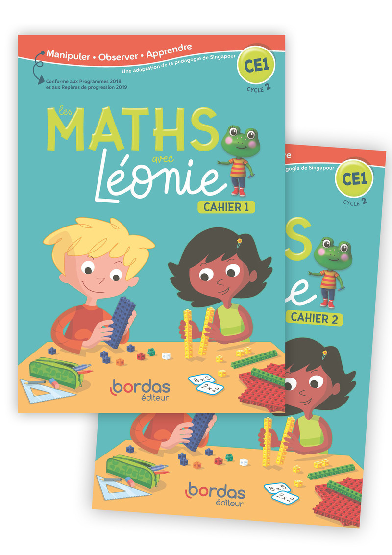 Les Maths avec Léonie CE1 2020 Cahiers de l'élève 1 et 2 sous film
