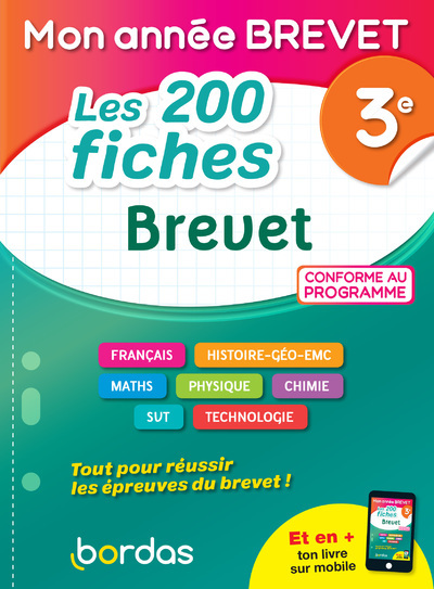 Mon Année Brevet Les 200 fiches Brevet 3e
