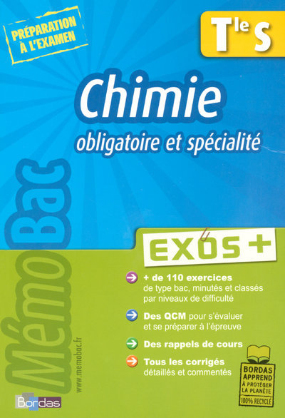 MEMOBAC EXOS + CHIMIE TERMINALE S ENSEIGNEMENTS OBLIGATOIRE ET SPECIALITE
